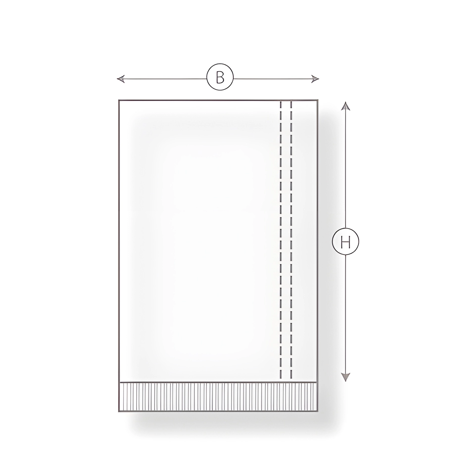 Flachbeutel 125 x 220 mm,  100 Stück