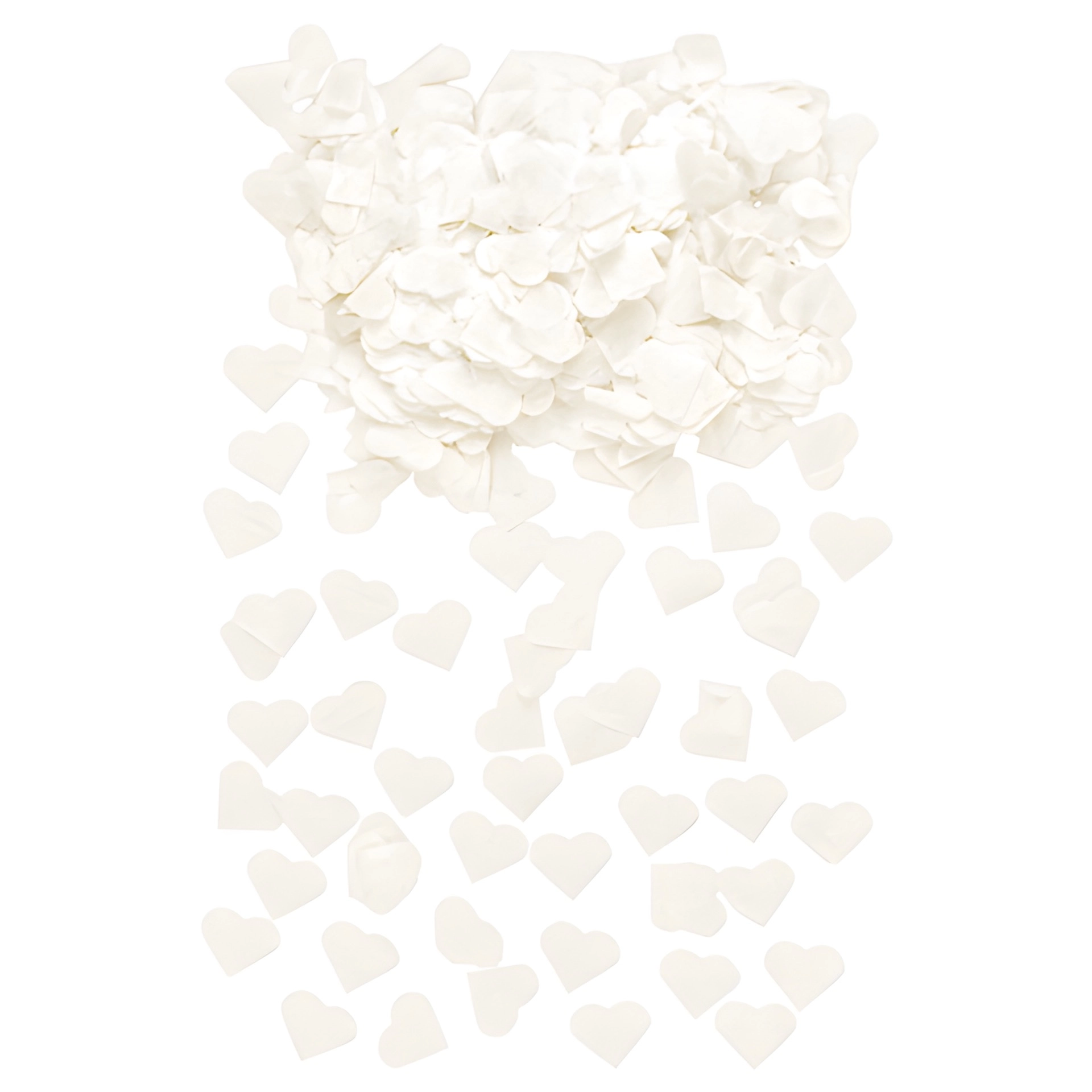 Streudeko 'Herz' aus Papier weiß, 10 g