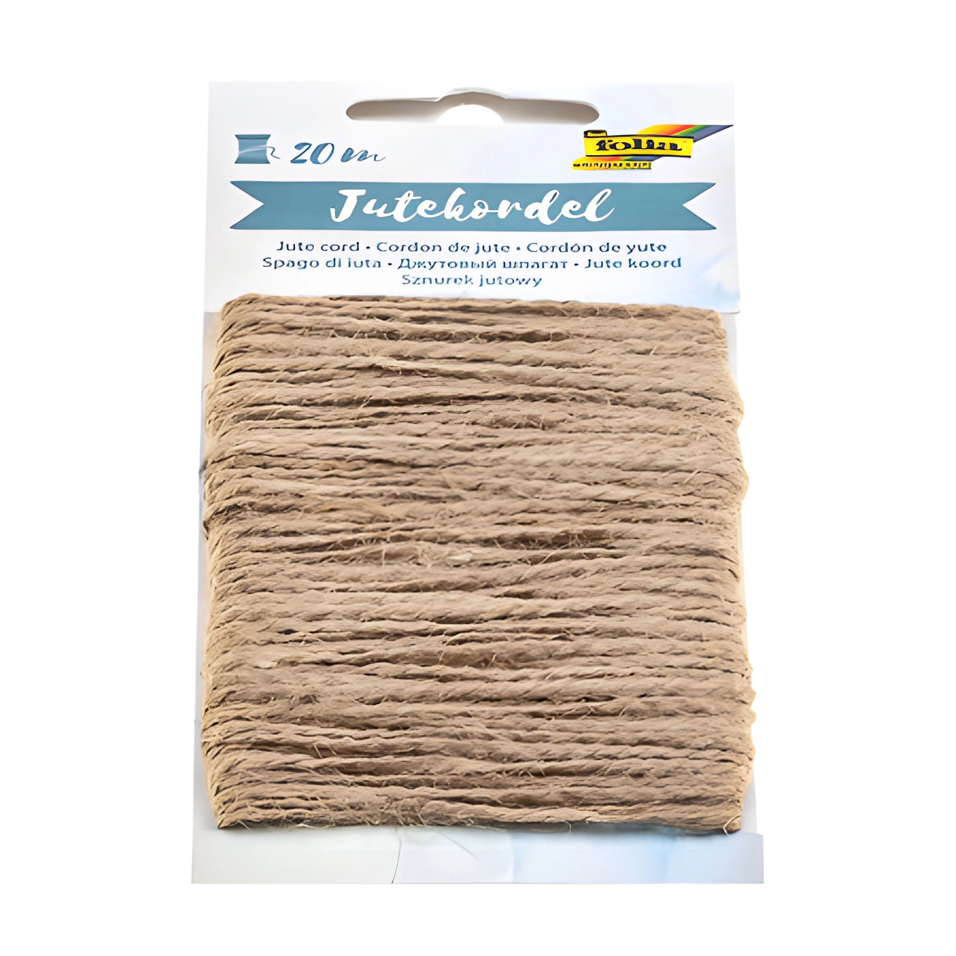 Jutekordel 20 m, 2 mm natur