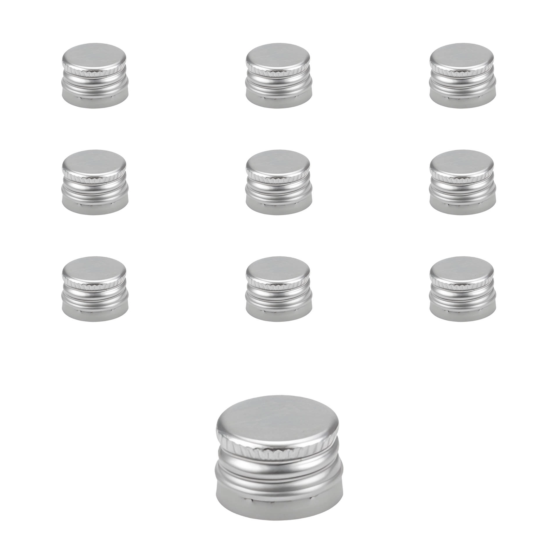 PP 18 silber Aluminium mit Originalitätsring, 10 Stück