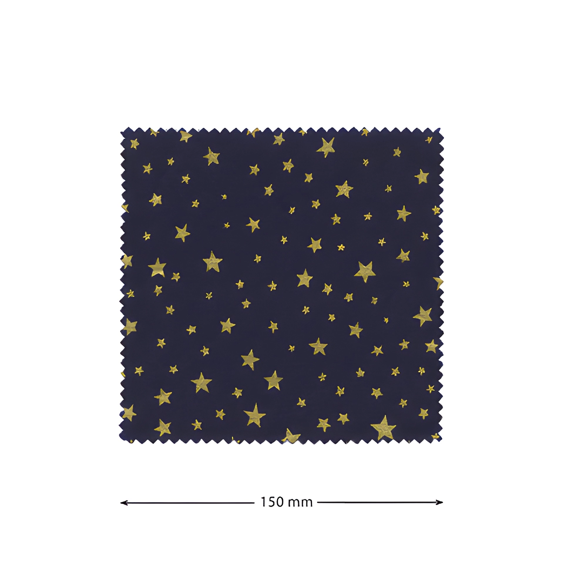 Deckchen 150 mm blau mit goldenen Sternen