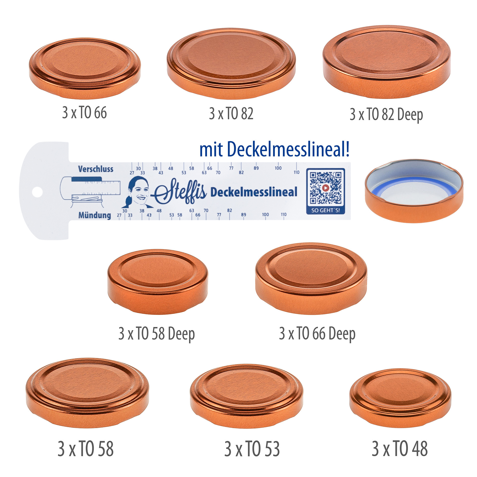 TO Verschlüsse kupfer BLUESEAL, 24er Set