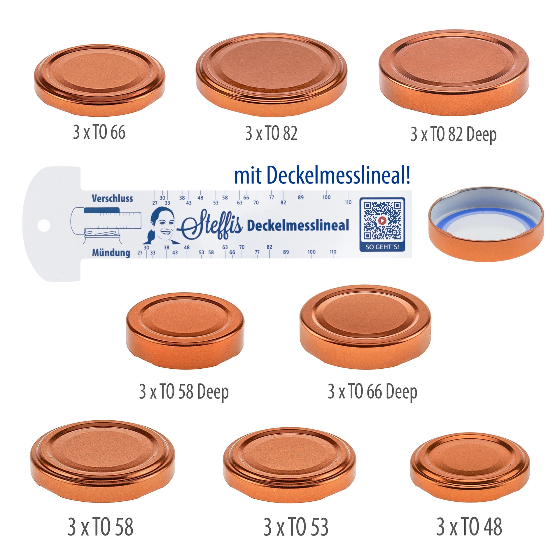 TO Verschlüsse kupfer BLUESEAL, 24er Set