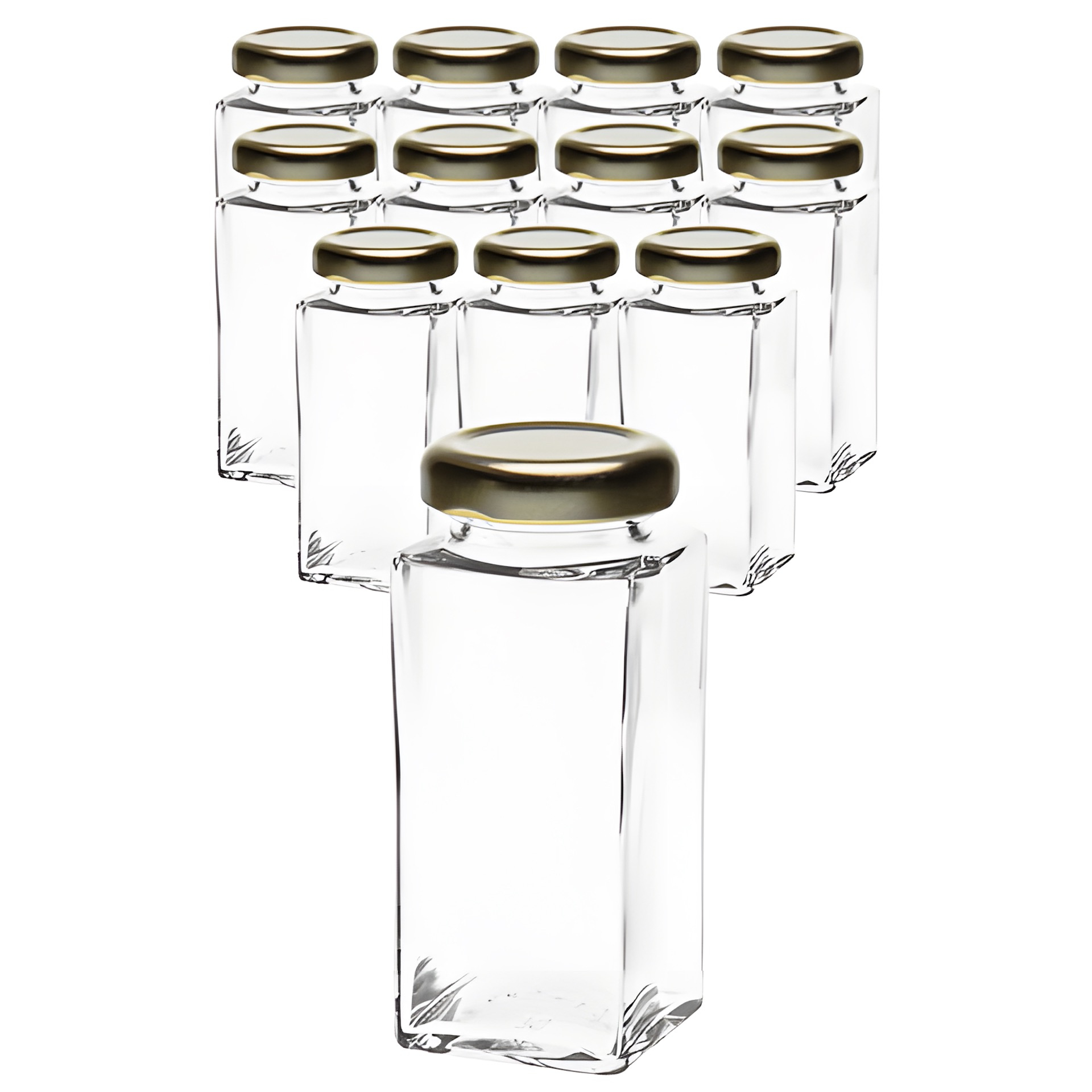 12er Set Cubi 100 ml TO 38 mit Deckel gold
