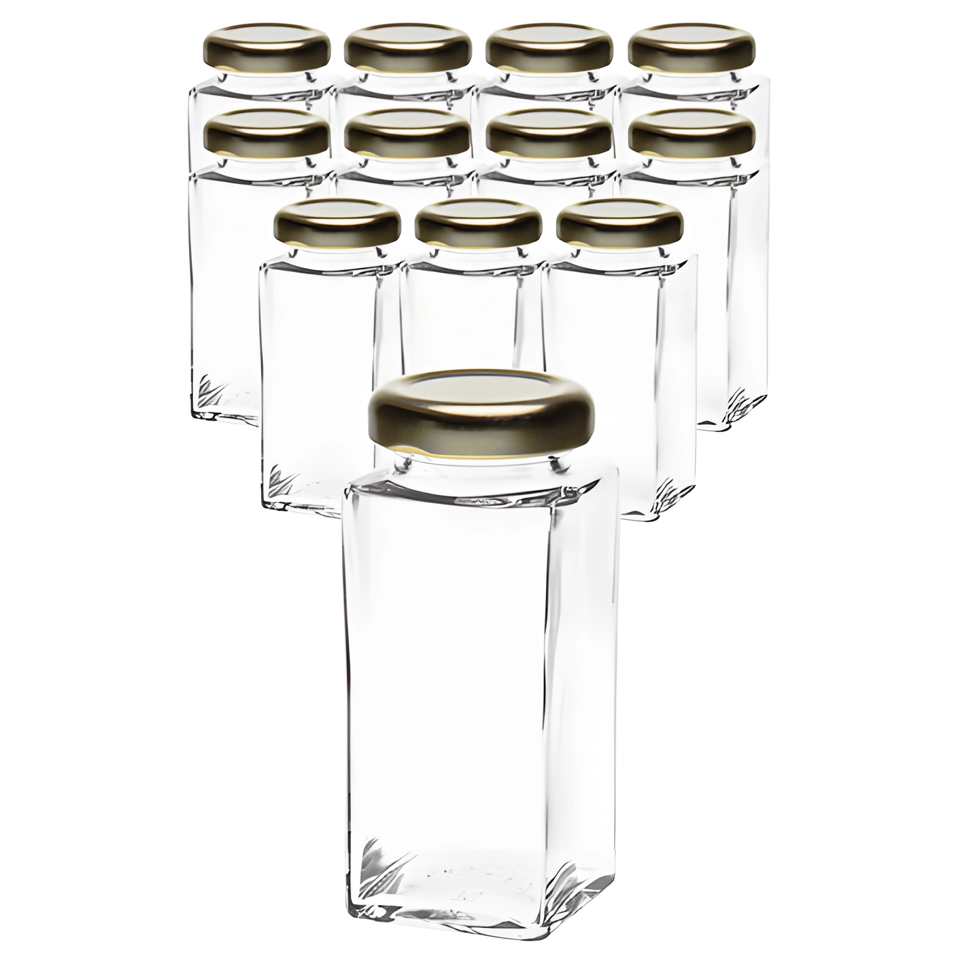12er Set Cubi 100 ml TO 38 mit Deckel gold