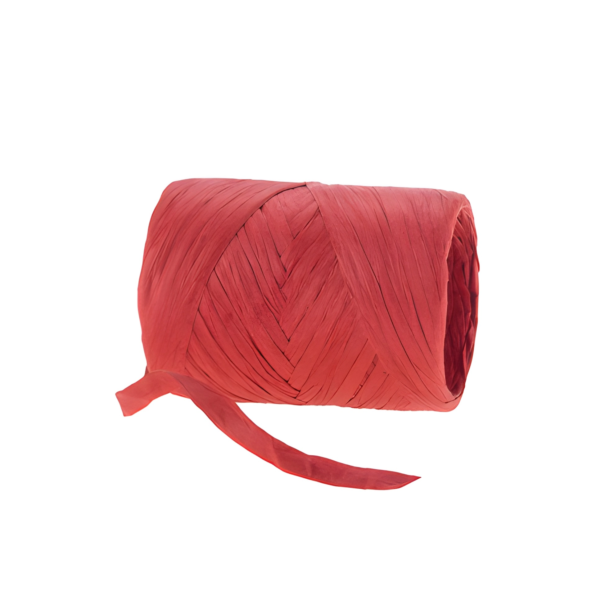 Raffia Papierband 20 m, 8 mm rot