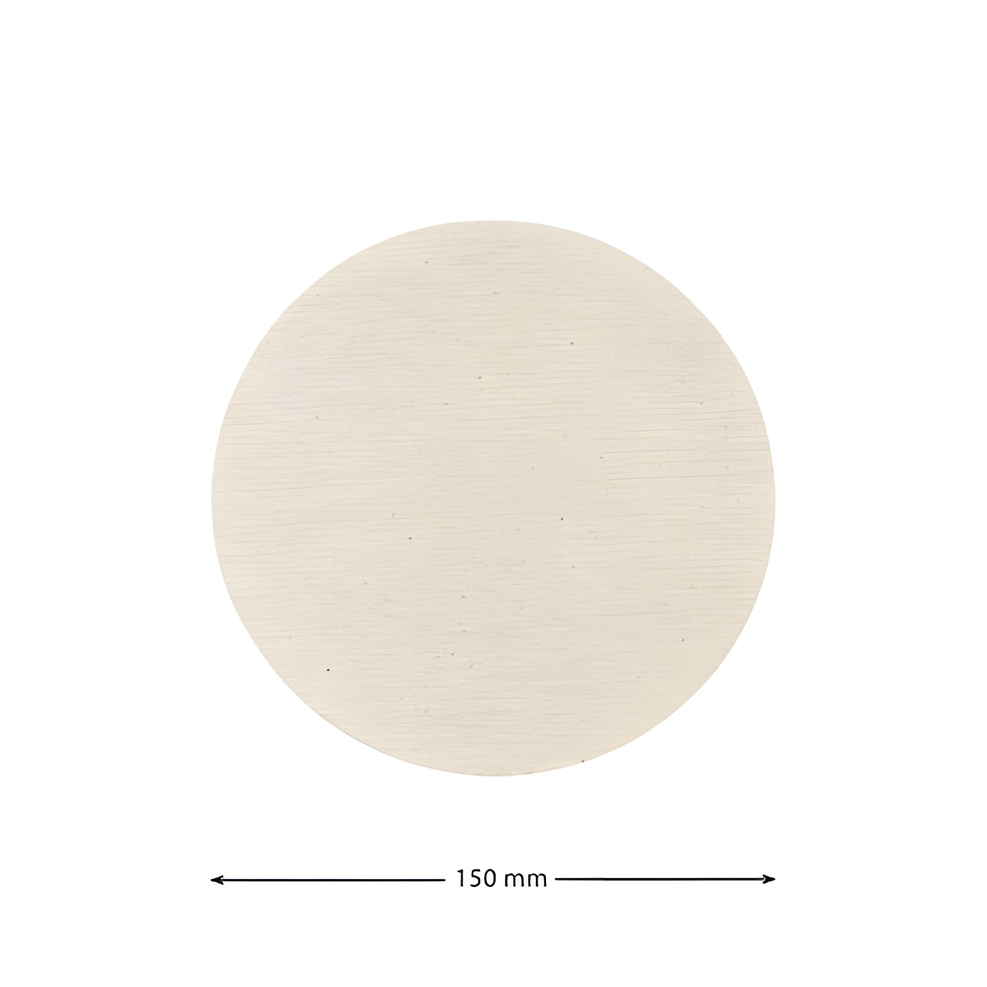Deckchen 150 mm natur rund