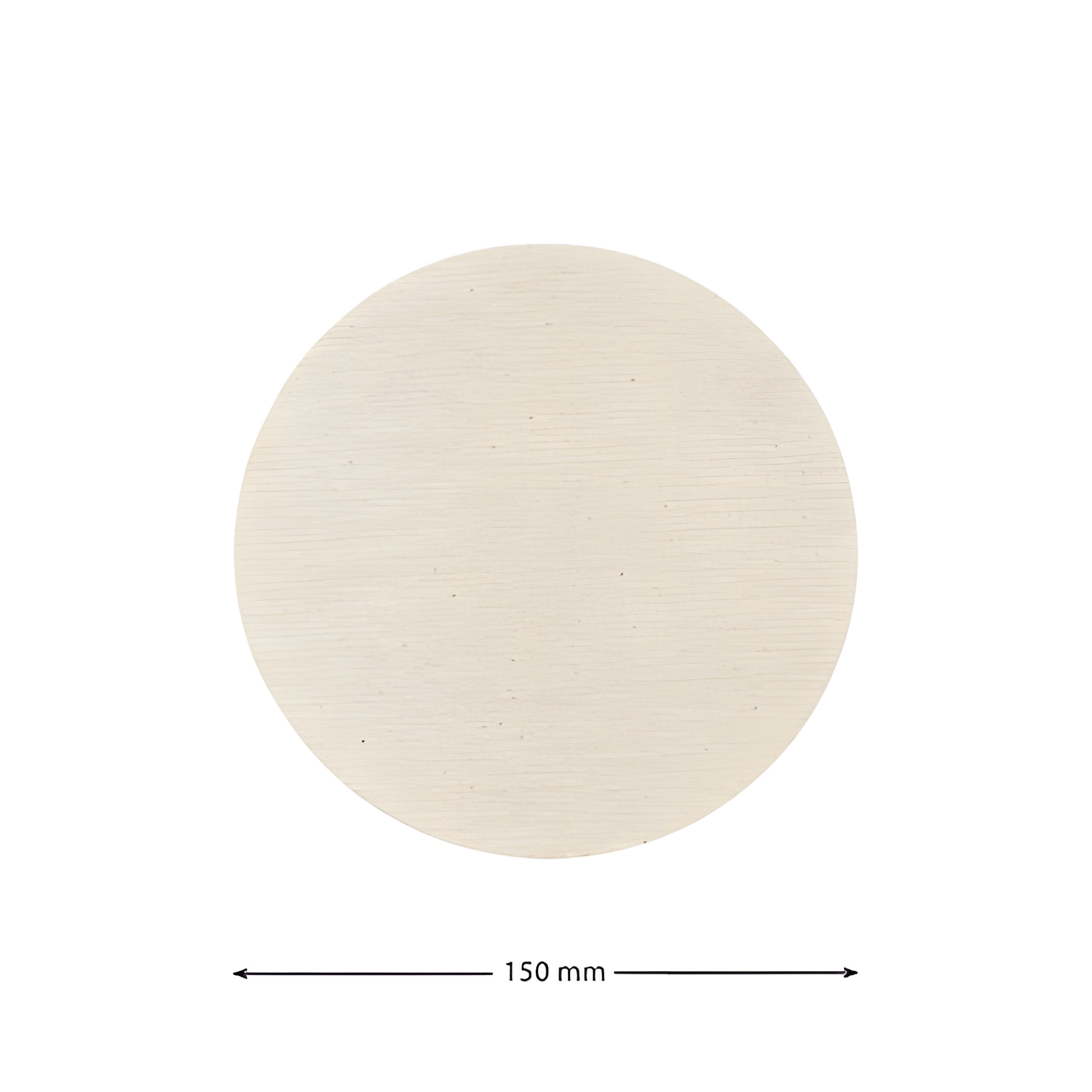 Deckchen 150 mm natur rund