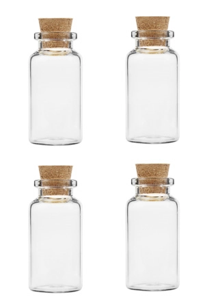 Minikorkenflasche 10 ml, 4er Pack