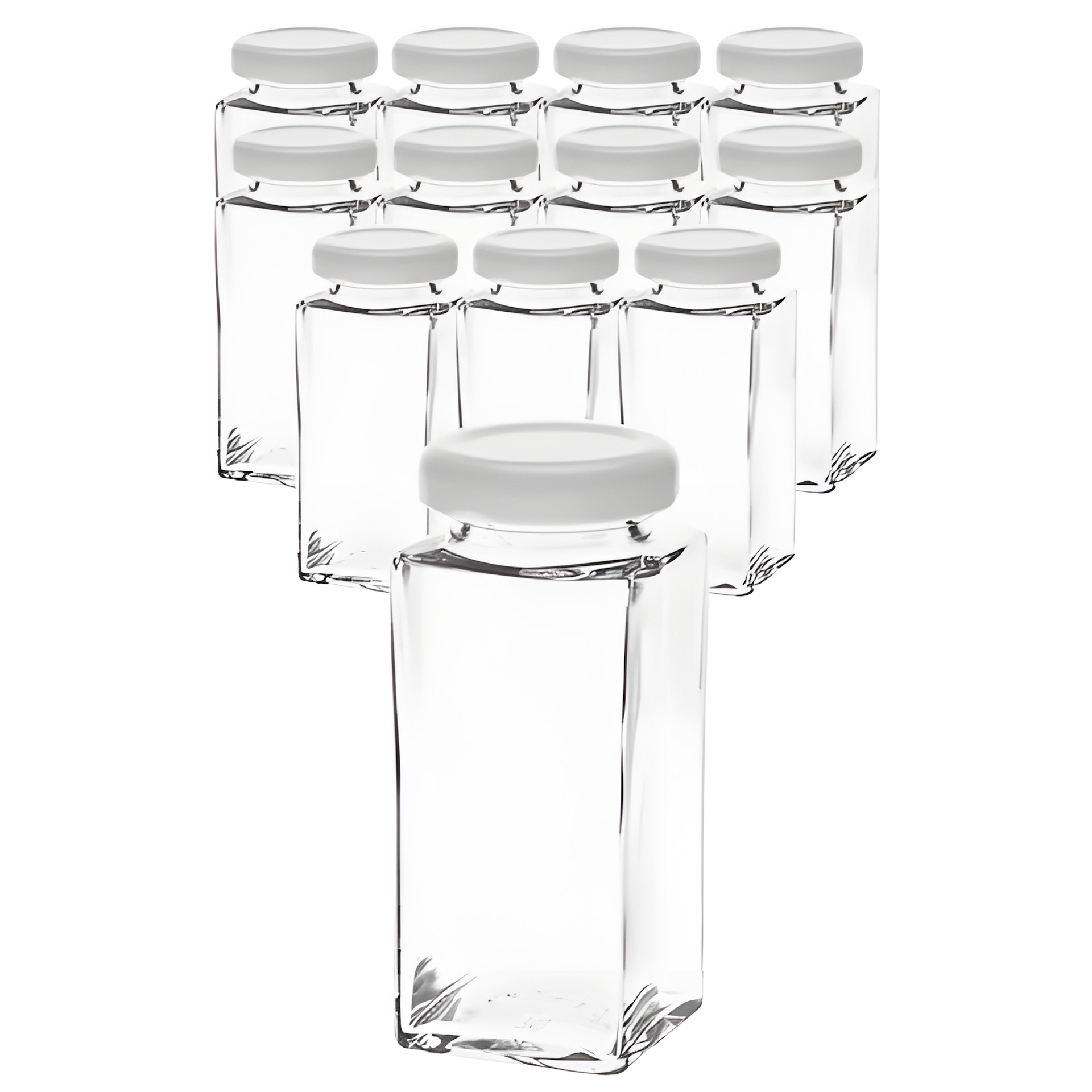 12er Set Cubi 100 ml TO 38 mit Deckel weiß