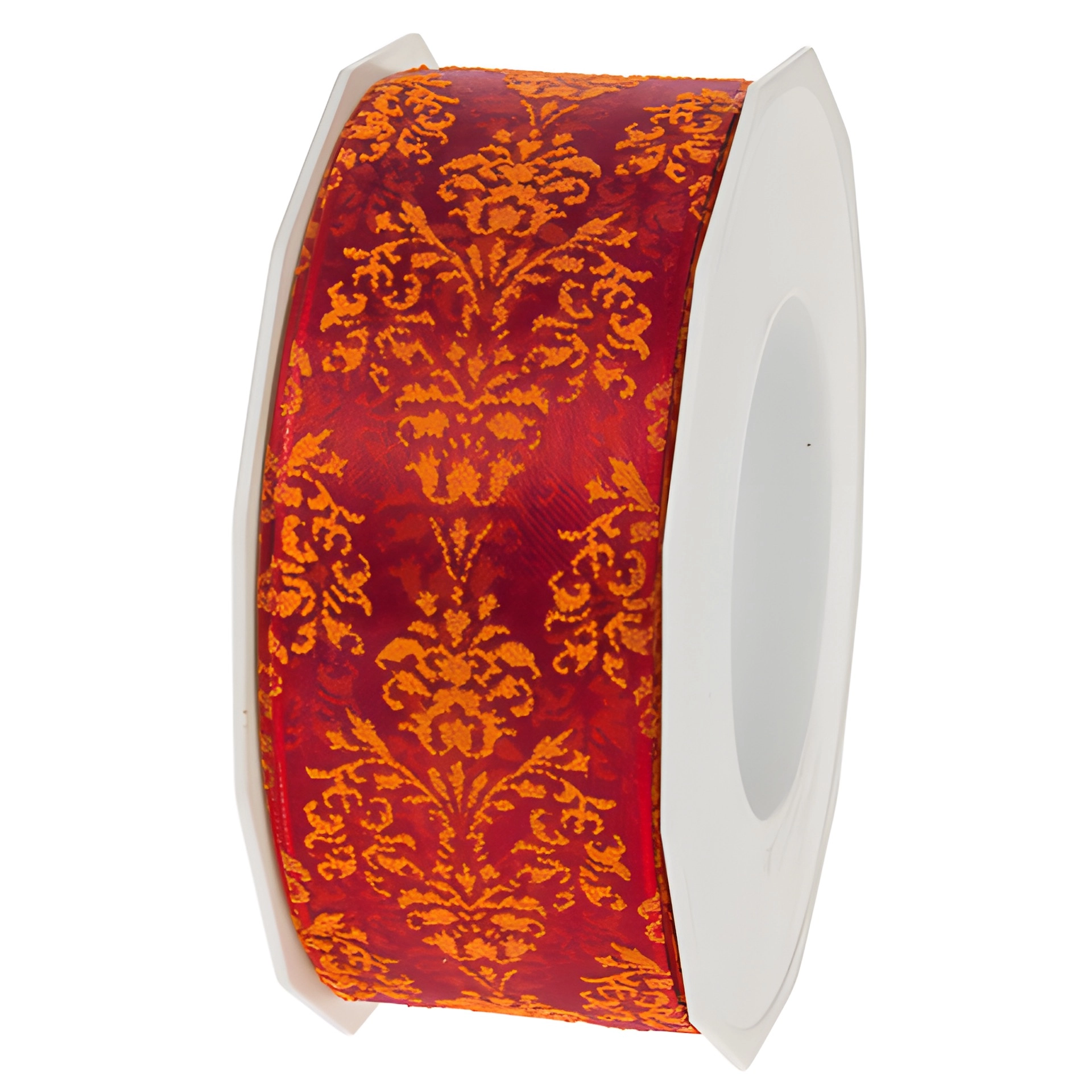 Stoffband 'Paradise' 20 m, 40 mm rot/orange