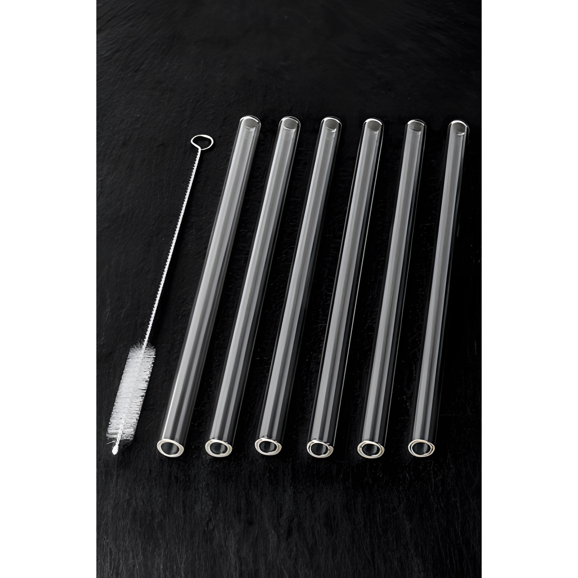 Glastrinkhalme 20 cm, Ø 10 mm, 6 Stück