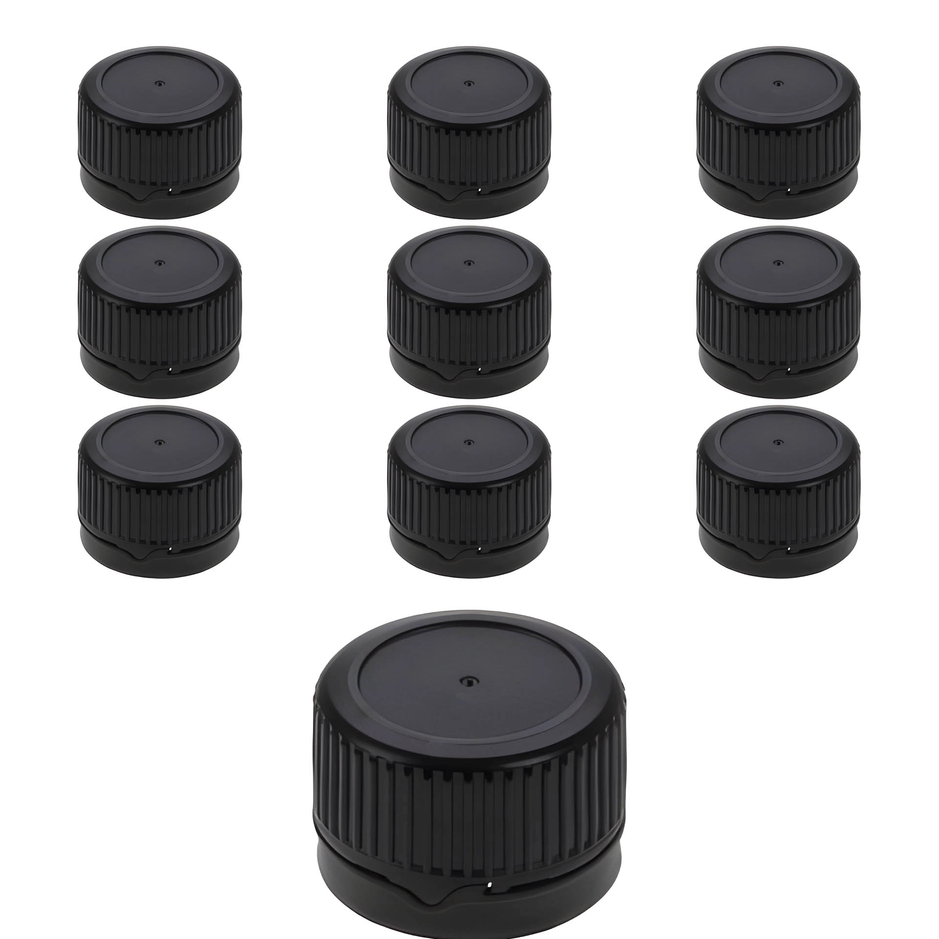 PP 28 schwarz Kunststoff mit Originalitätsring, 10 Stück