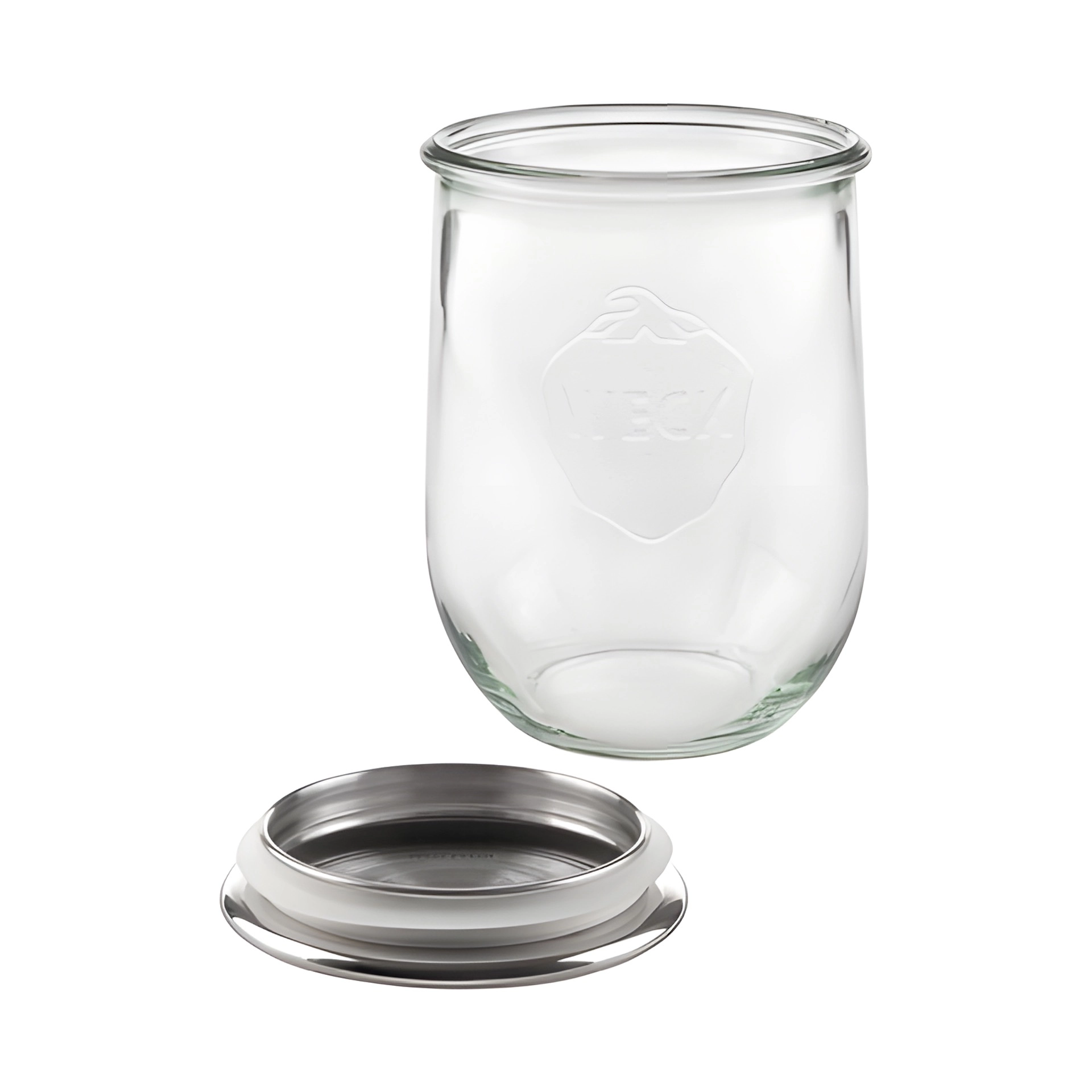 WECK-Glas 1 l mit HappyTappi RR 100 Edelstahldeckel