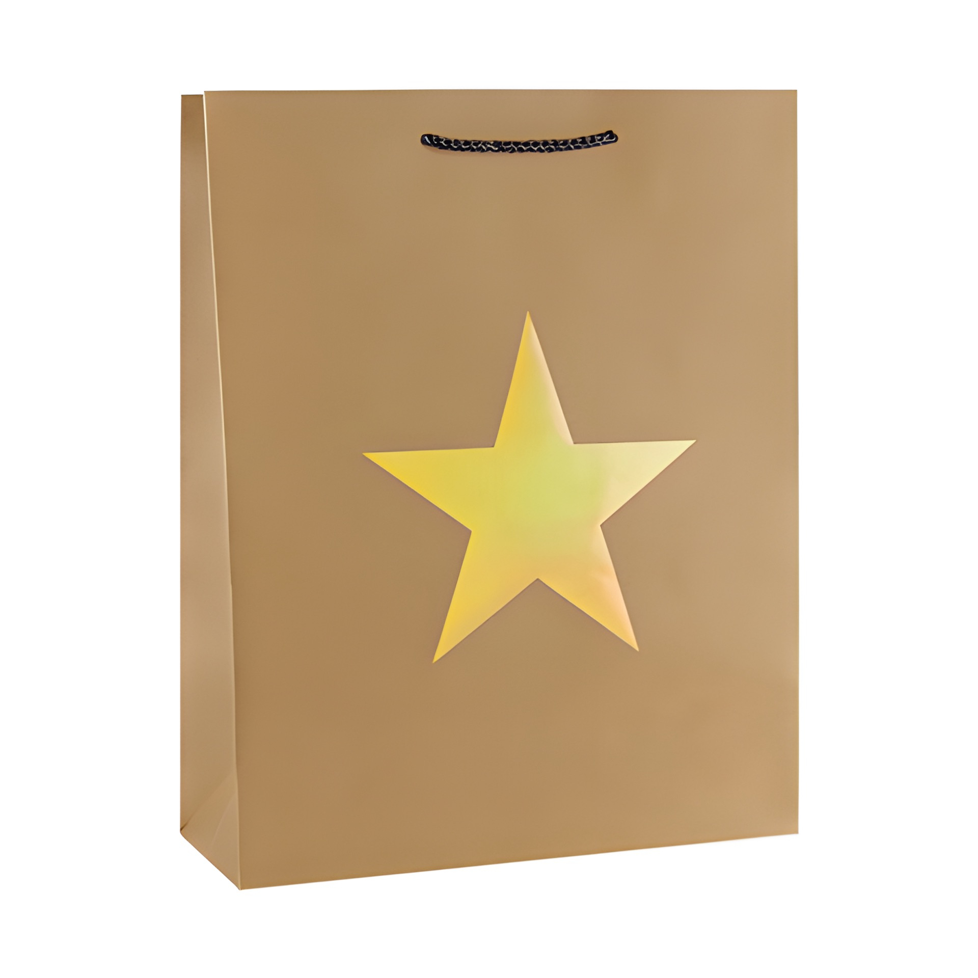 Geschenktüte 'Stern' gold metallic, groß