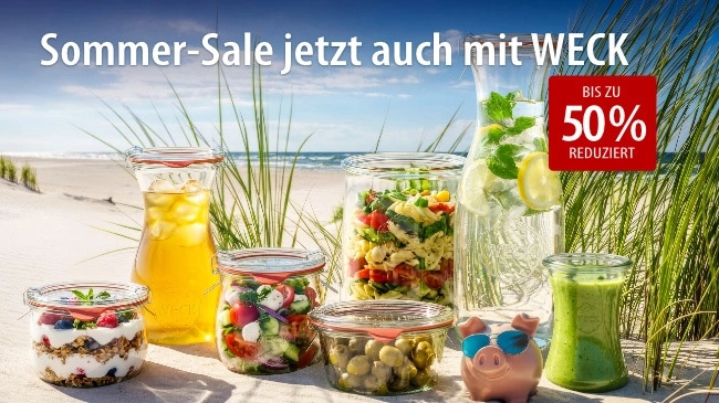 Sommer-Sale jetzt auch mit WECK - Bis zu 50 % reduziert