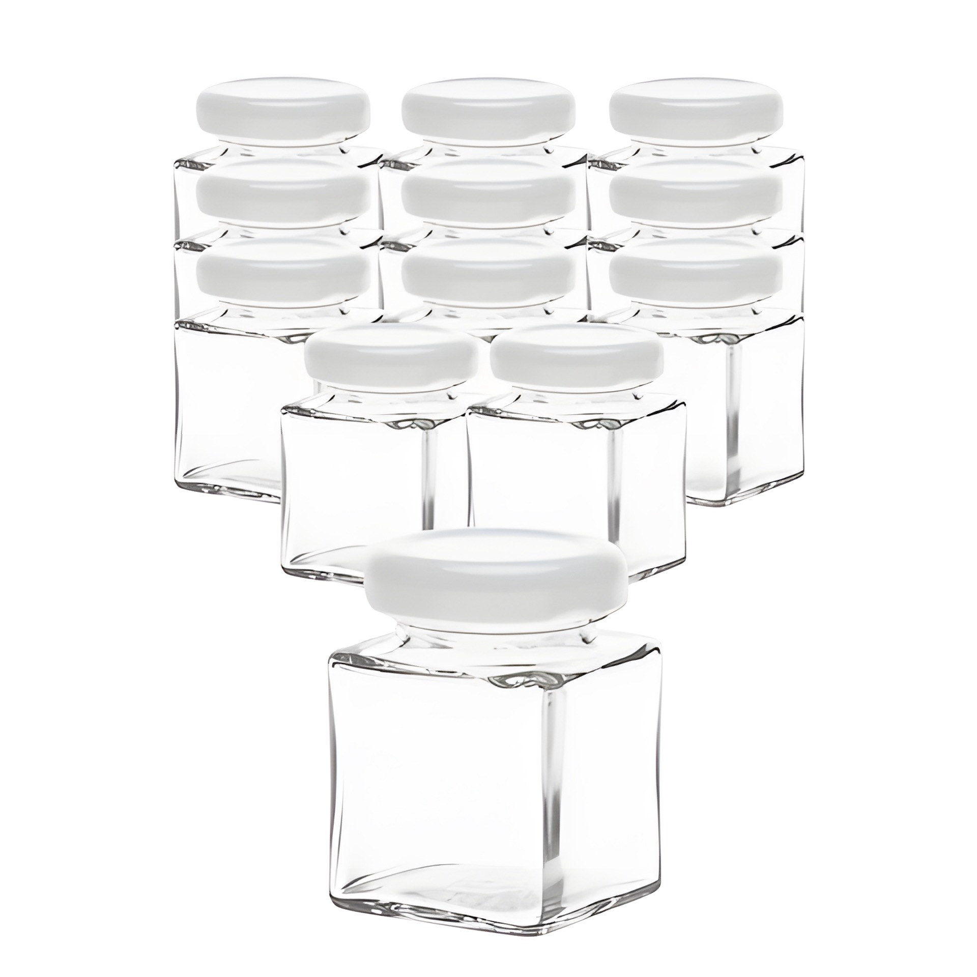 12er Set Cubi 50 ml TO 38 mit Deckel weiß