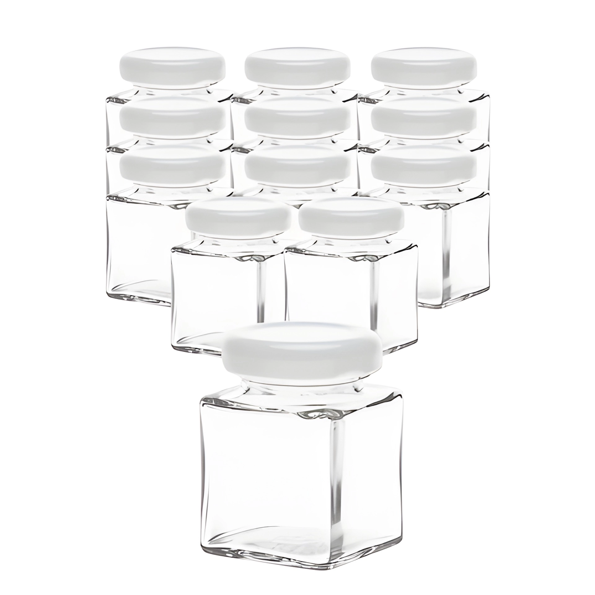 12er Set Cubi 50 ml TO 38 mit Deckel weiß