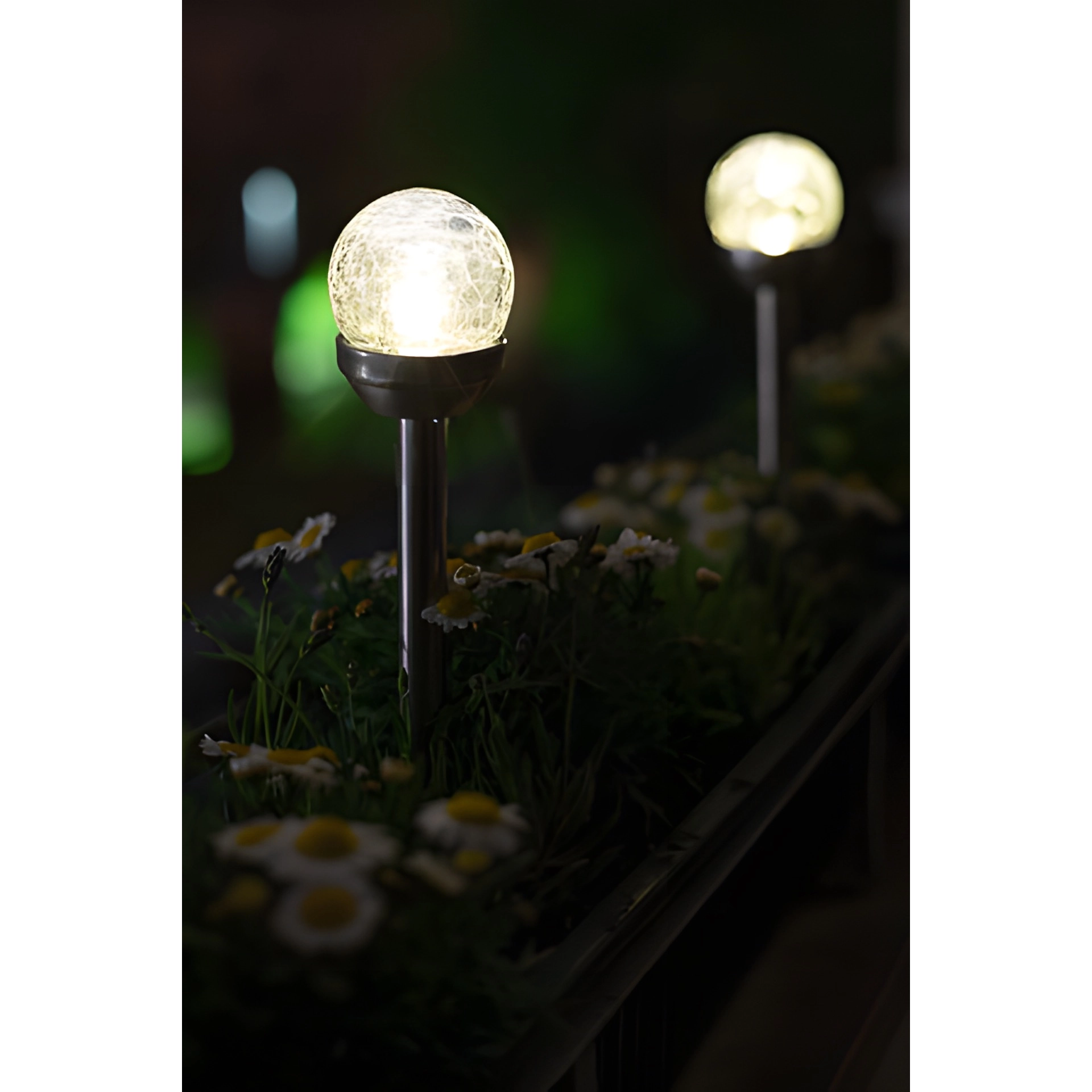 LED Solar Wegleuchte 'Crackle', 6 x 27 cm