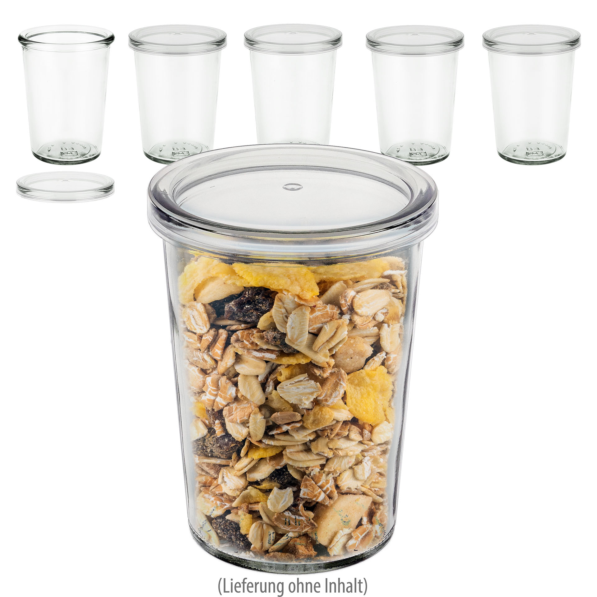 Becherglas 150 ml mit Deckel, 6er Set