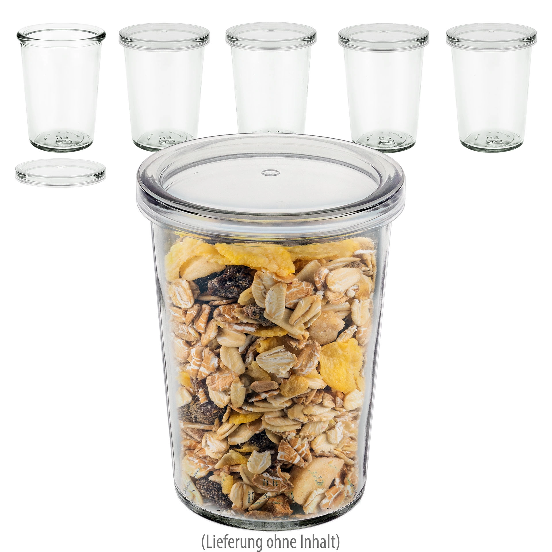 Becherglas 150 ml mit Deckel, 6er Set