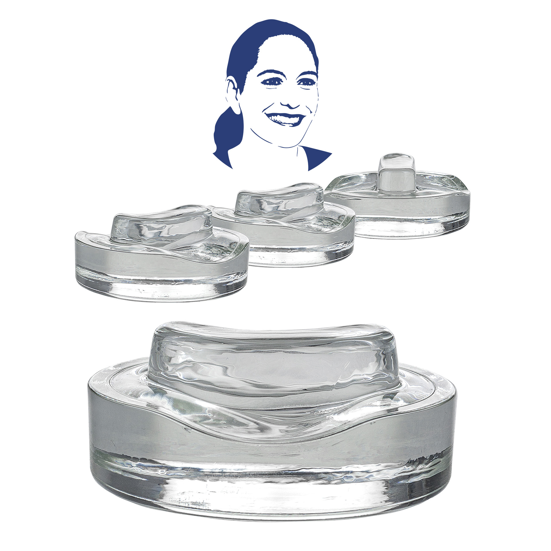 Steffis Glasgewicht, Ø 65 mm, 4 Stück