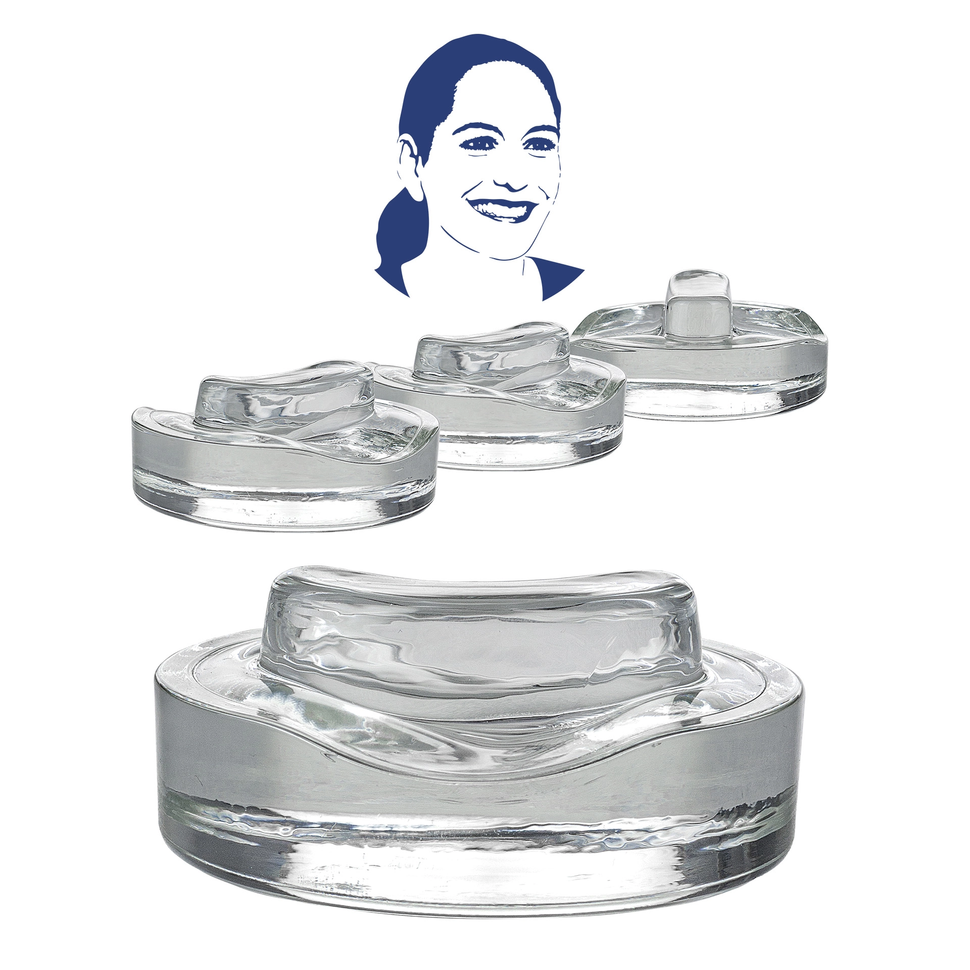 Steffis Glasgewicht, Ø 65 mm, 4 Stück
