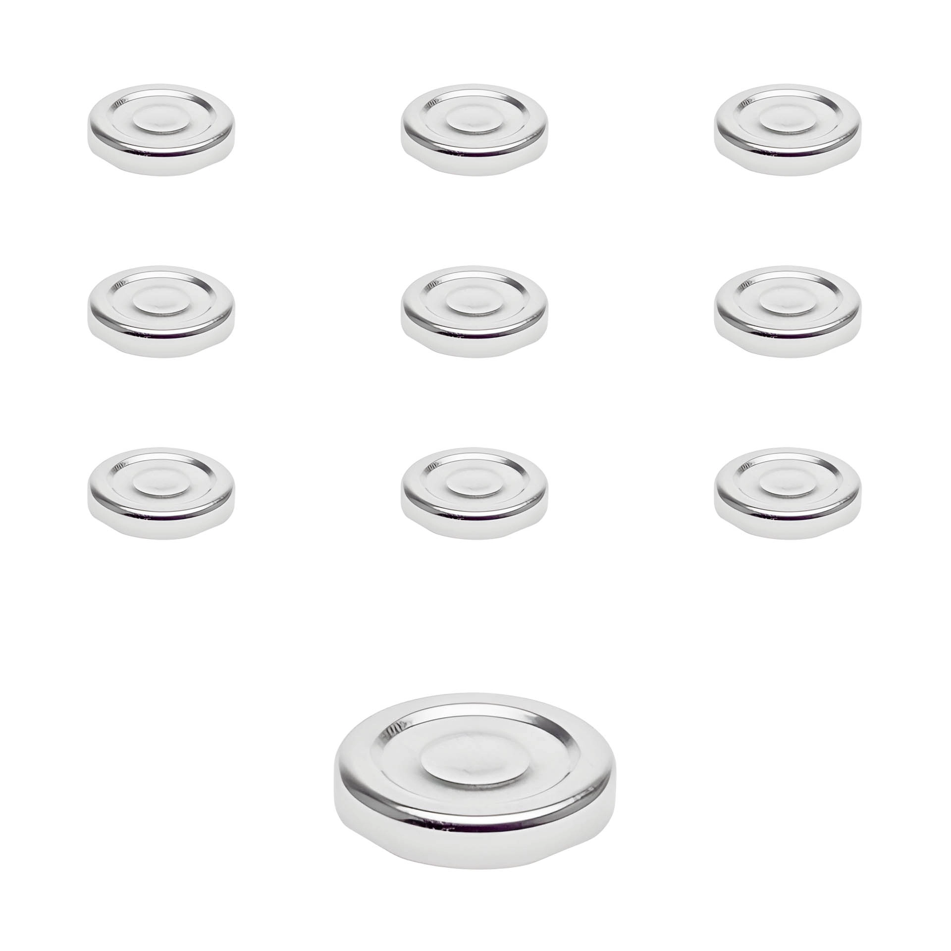 TO  43 silber past. mit Button, 10 Stück
