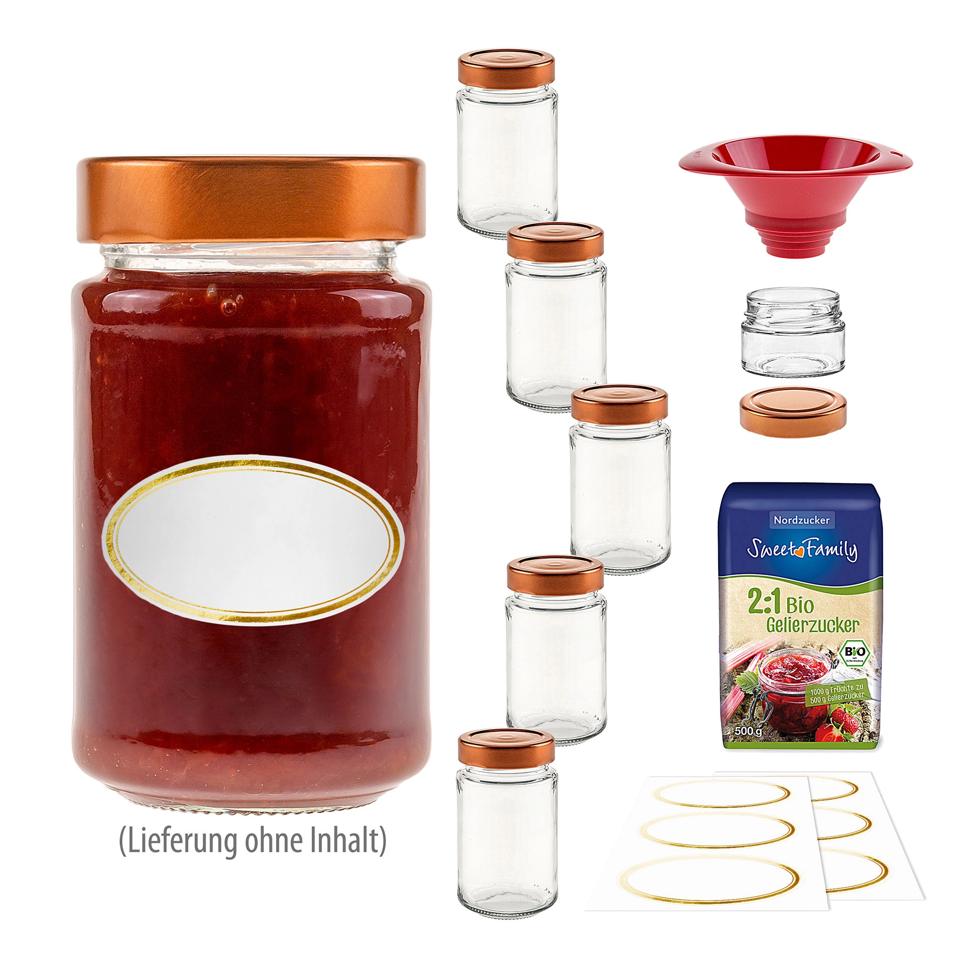 Marmeladengläser Deep kupfer, 6er Einsteiger-Set