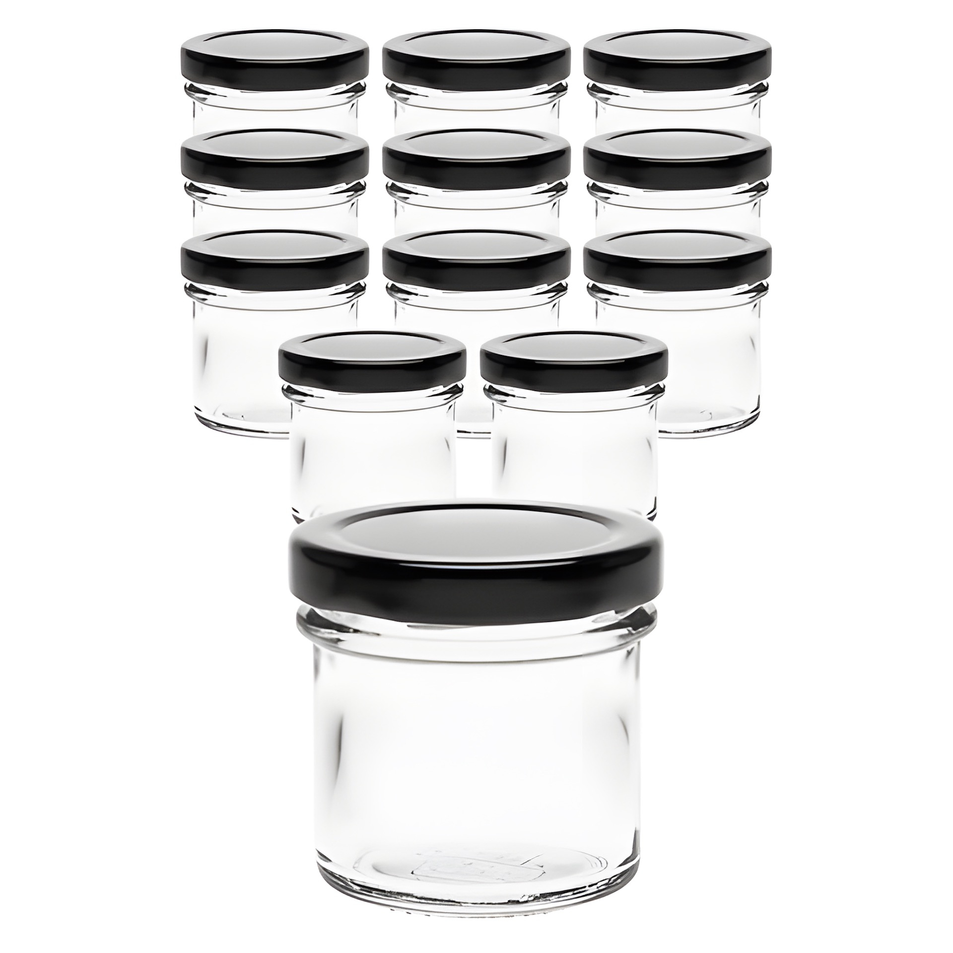 12er Set Ingenio 72 ml mit Deckel schwarz