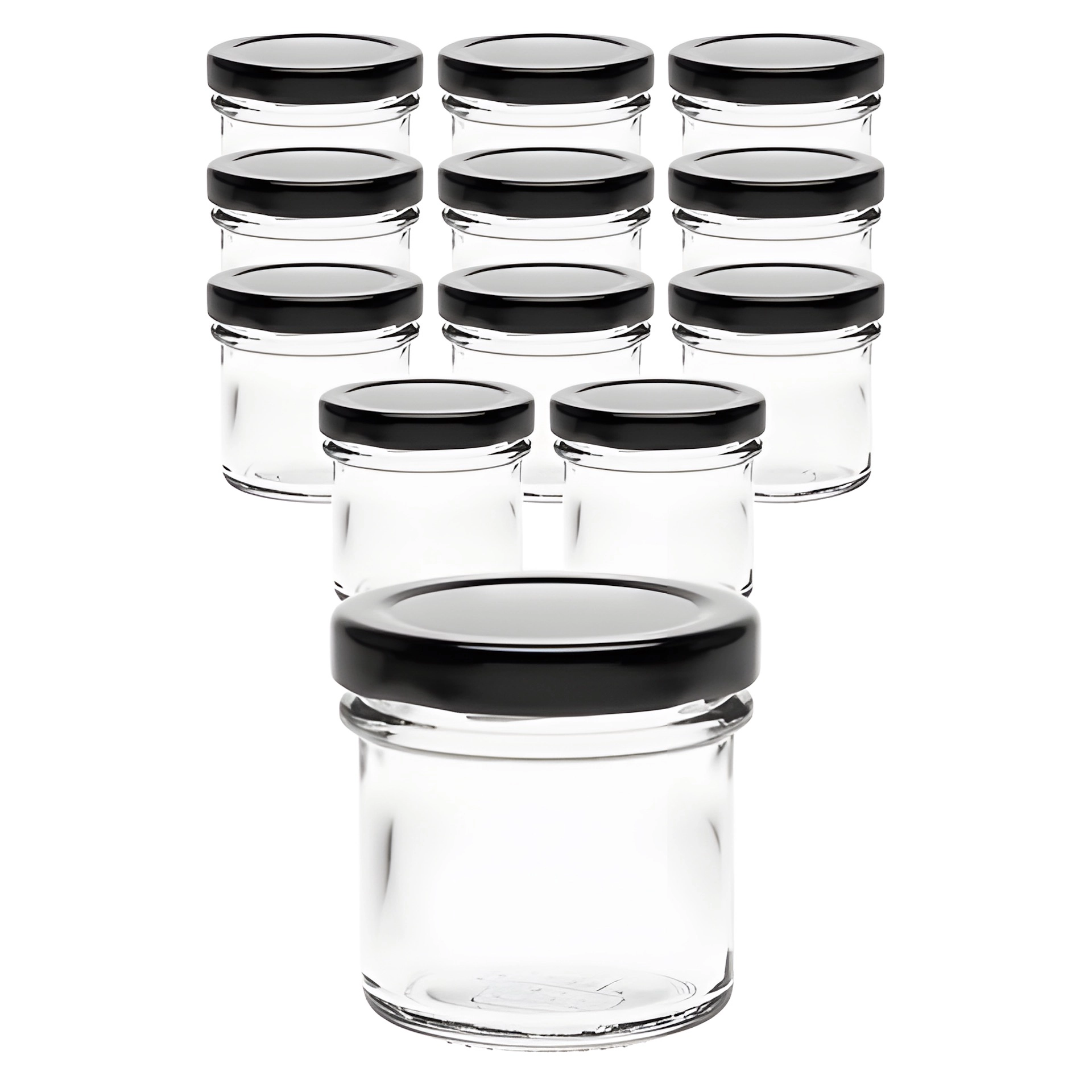 12er Set Ingenio 72 ml mit Deckel schwarz