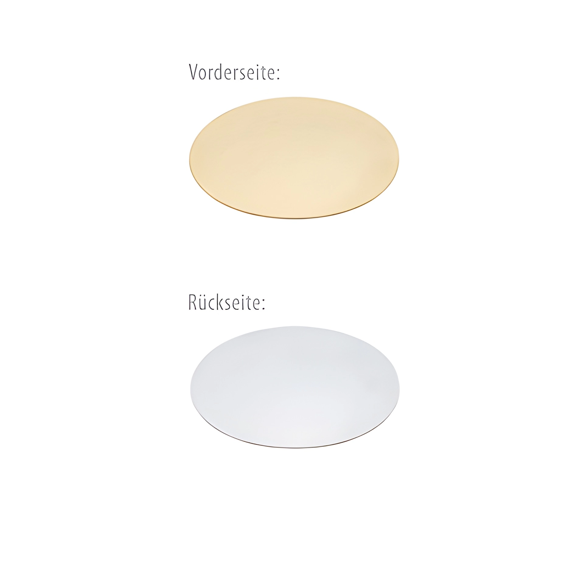 Pappscheibe Ø 120 mm gold/silber,  50 Stück