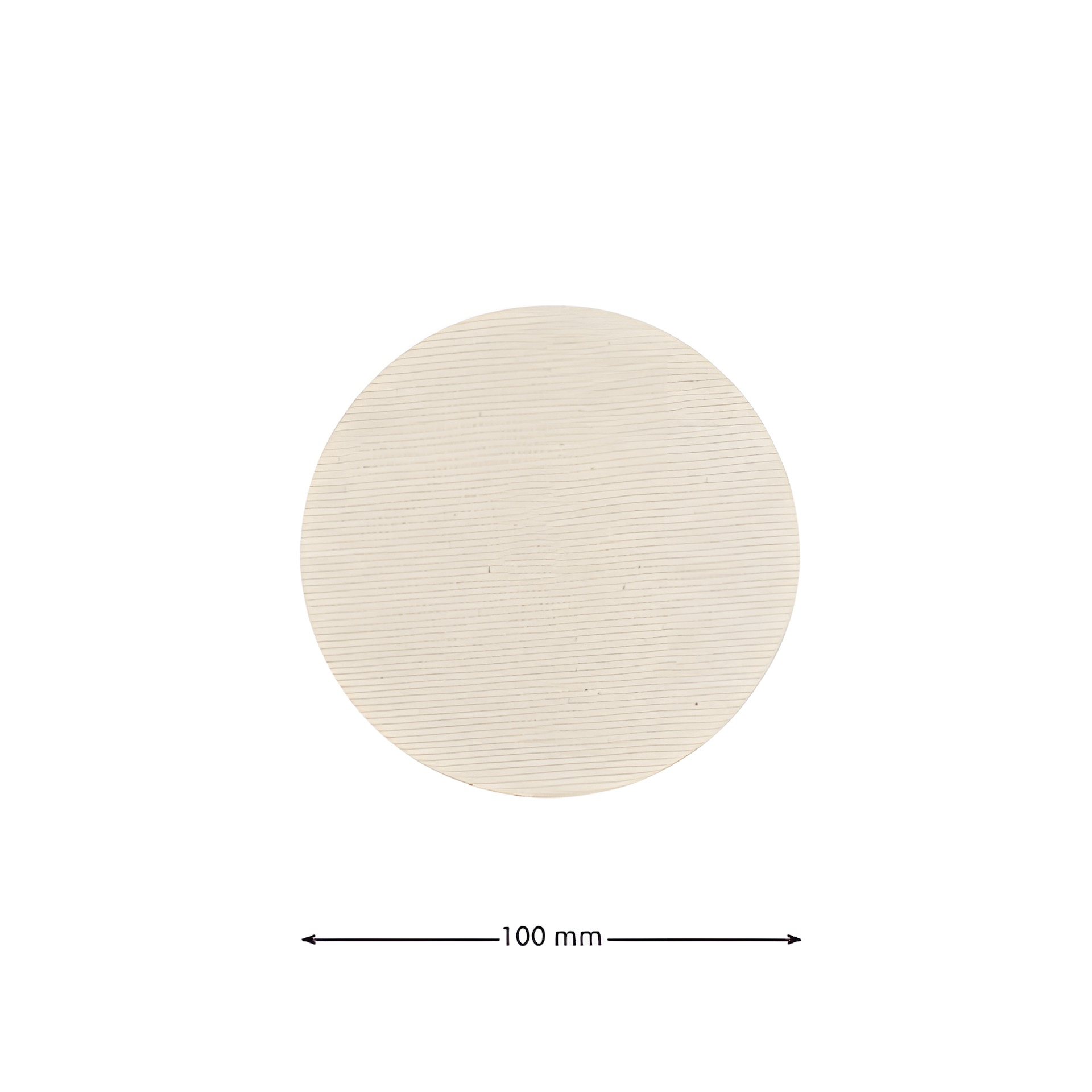 Deckchen 100 mm natur rund