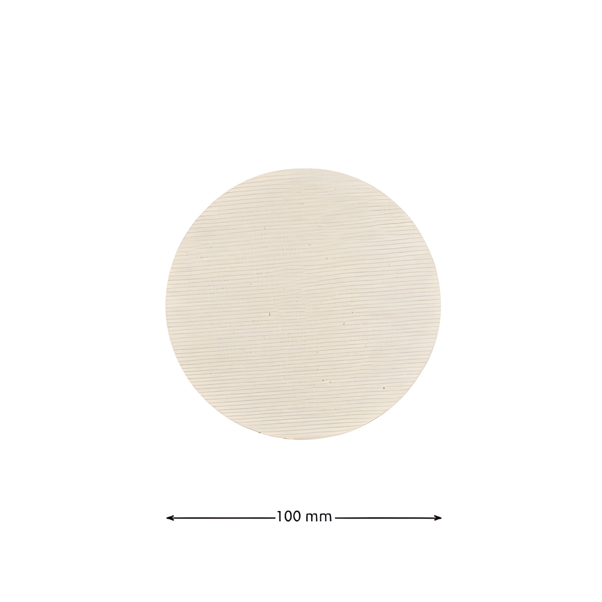 Deckchen 100 mm natur rund