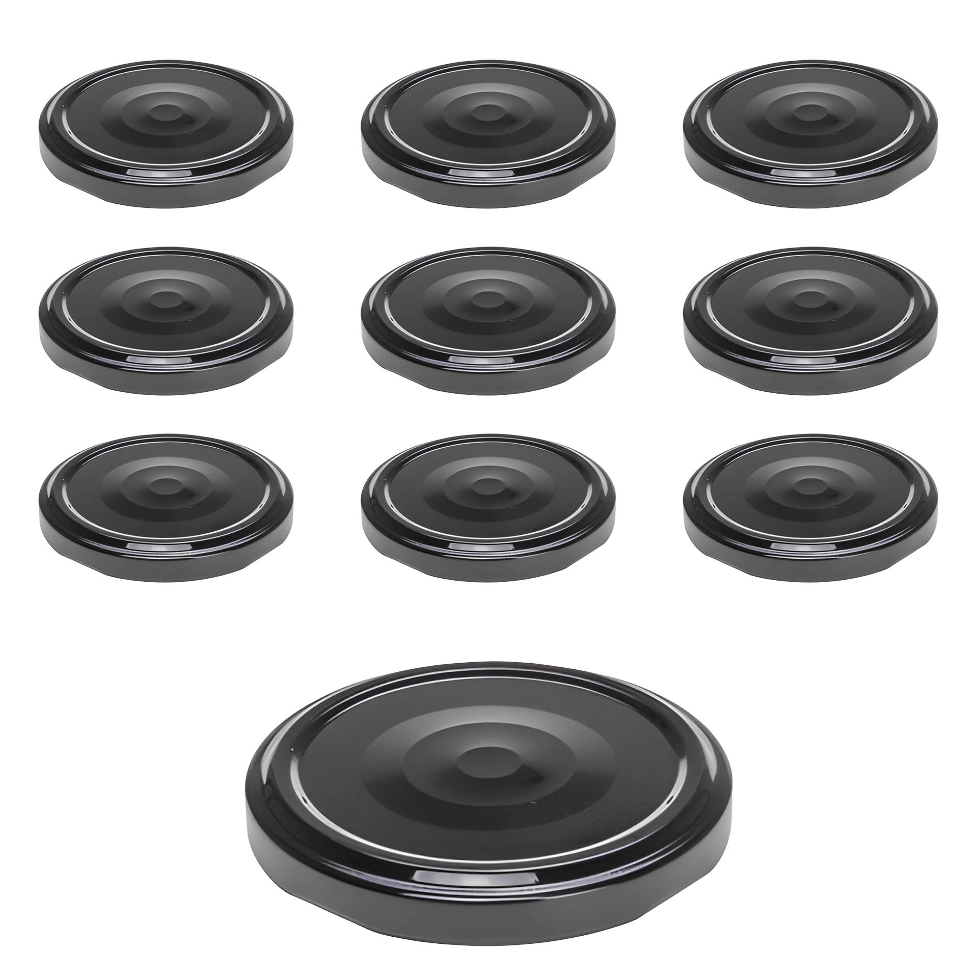TO  66 schwarz past. mit Button, 10 Stück