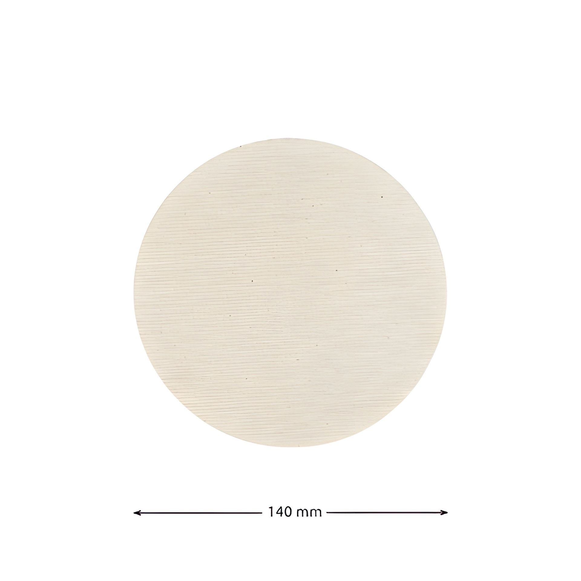 Deckchen 140 mm natur rund