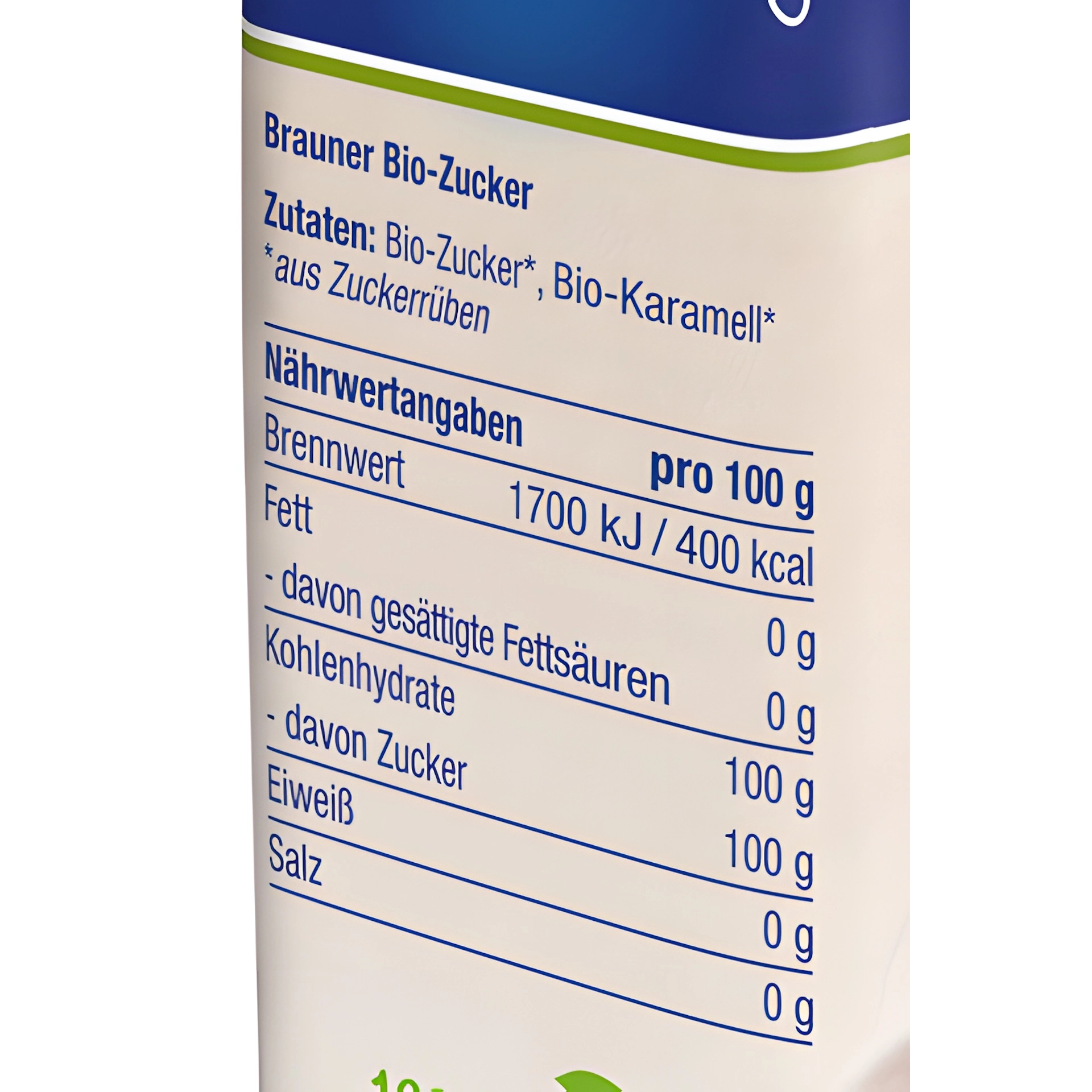 Brauner Bio Zucker, 500 g