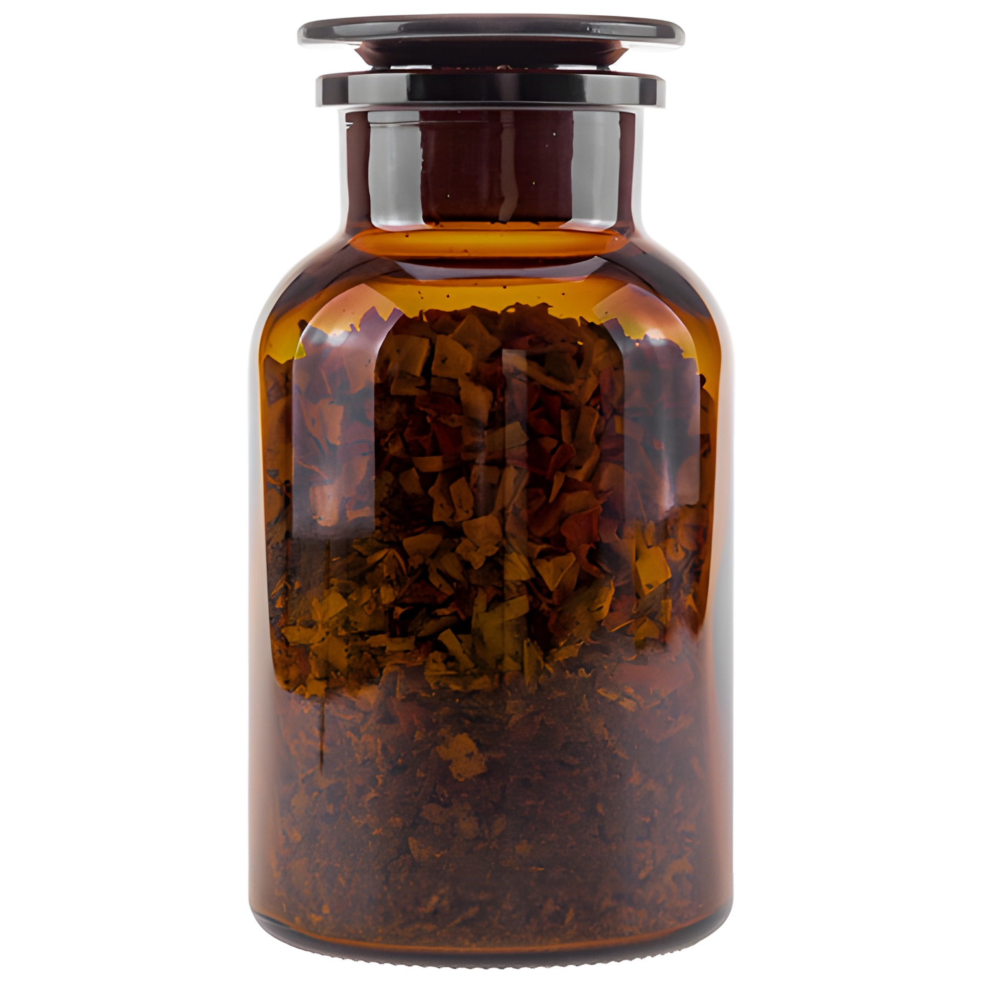 Apothekerflasche mit Glasstopfen 1000 ml braun