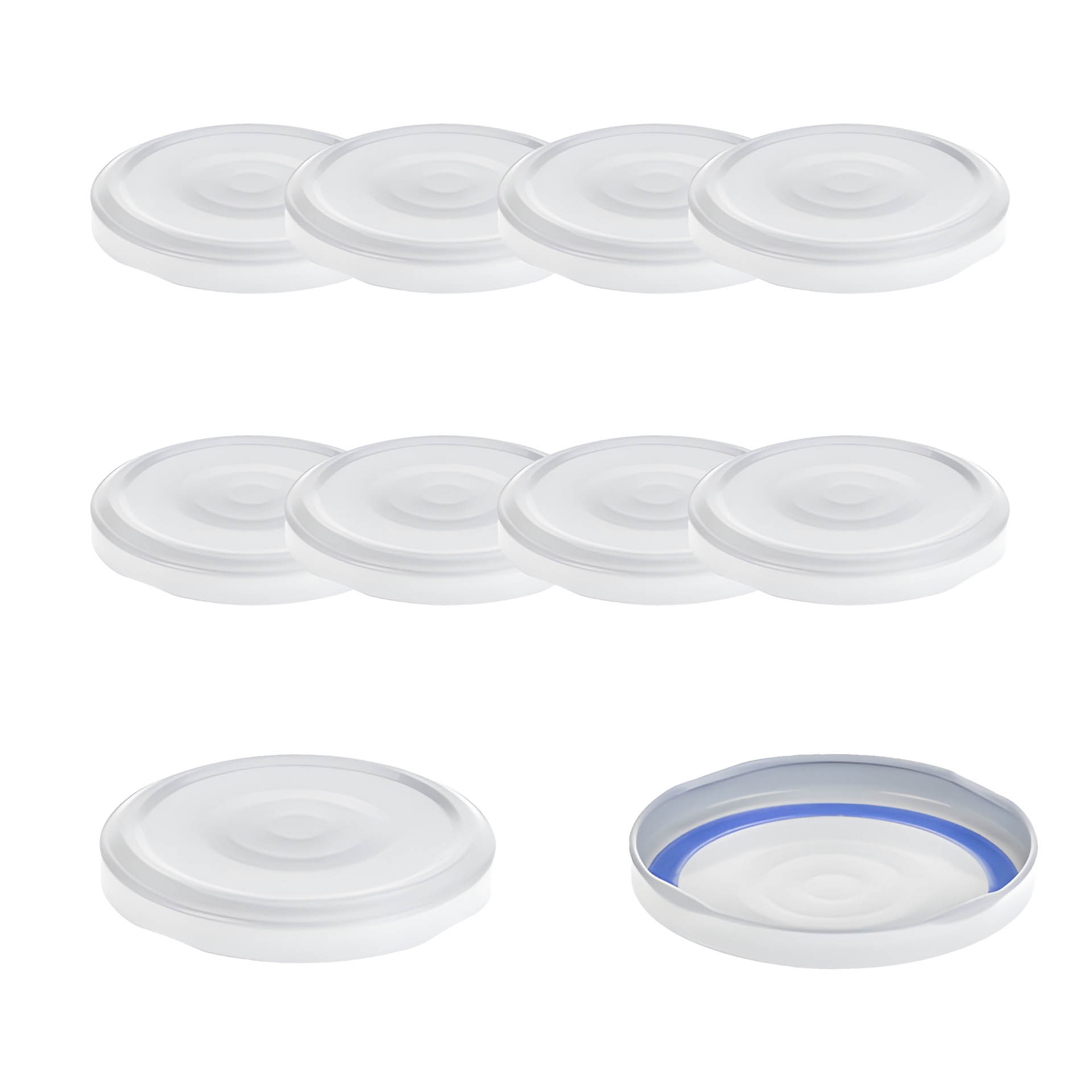TO  66 weiß ster. mit Button BLUESEAL, 10 Stück