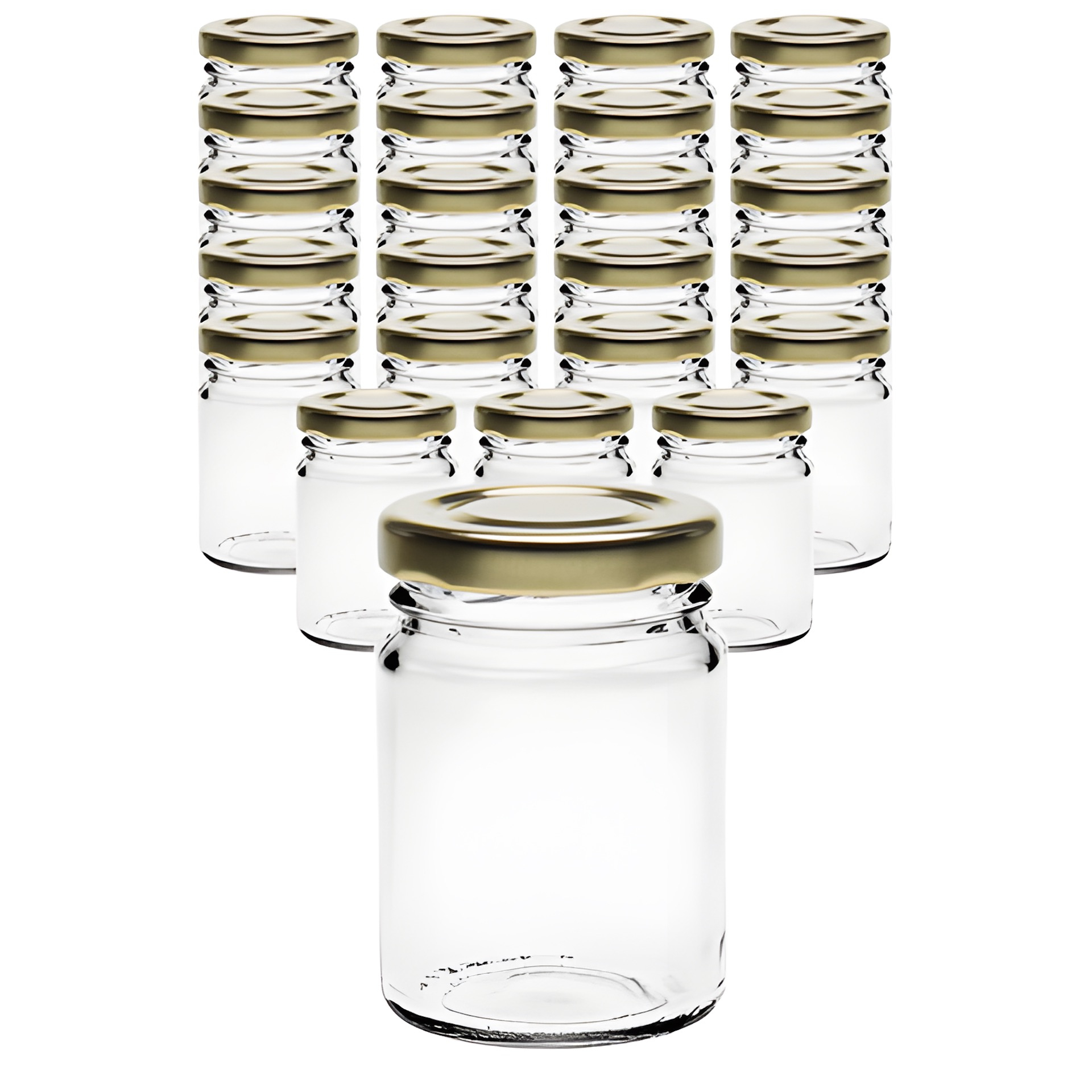 24er Set Pott 106 ml mit Deckel gold