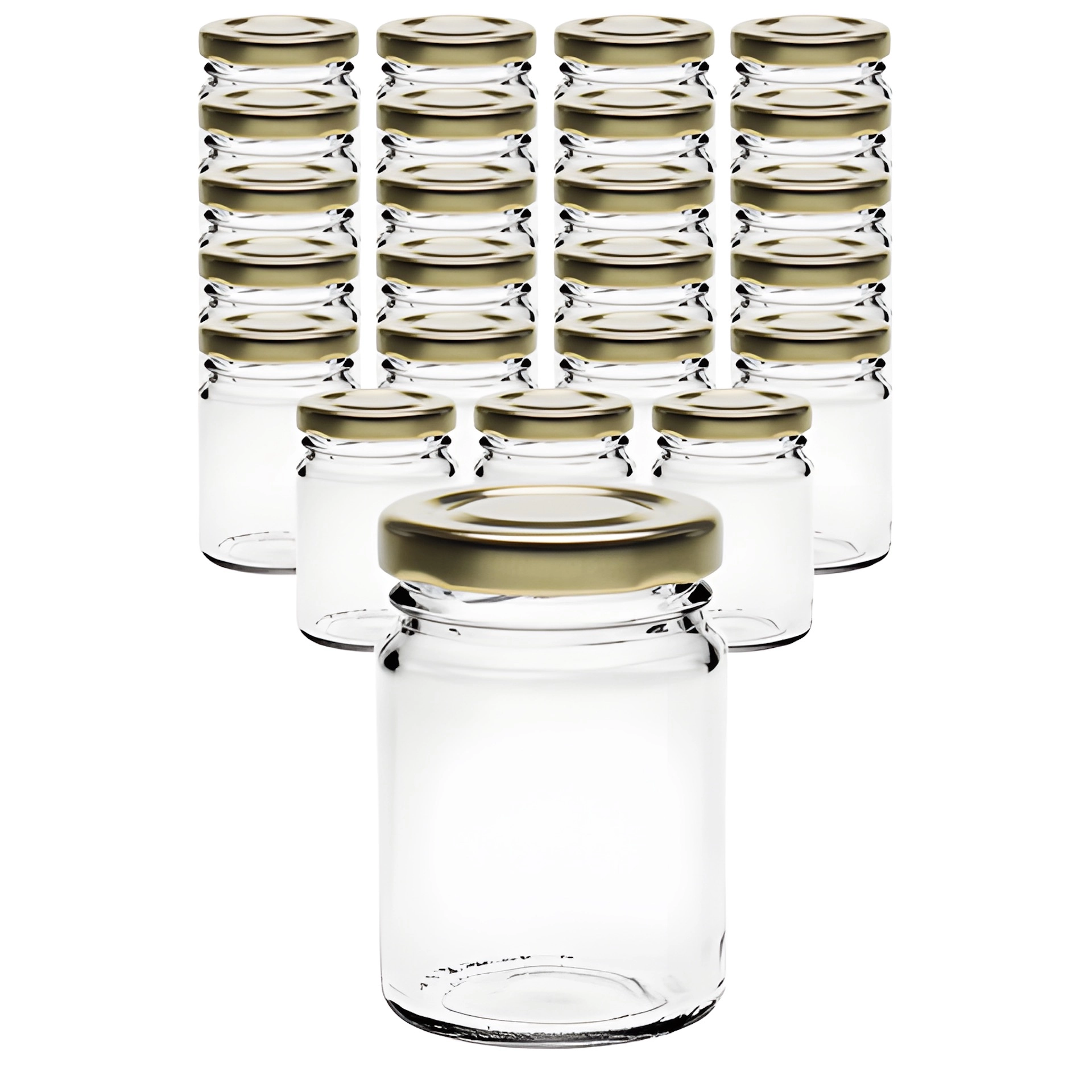 24er Set Pott 106 ml mit Deckel gold