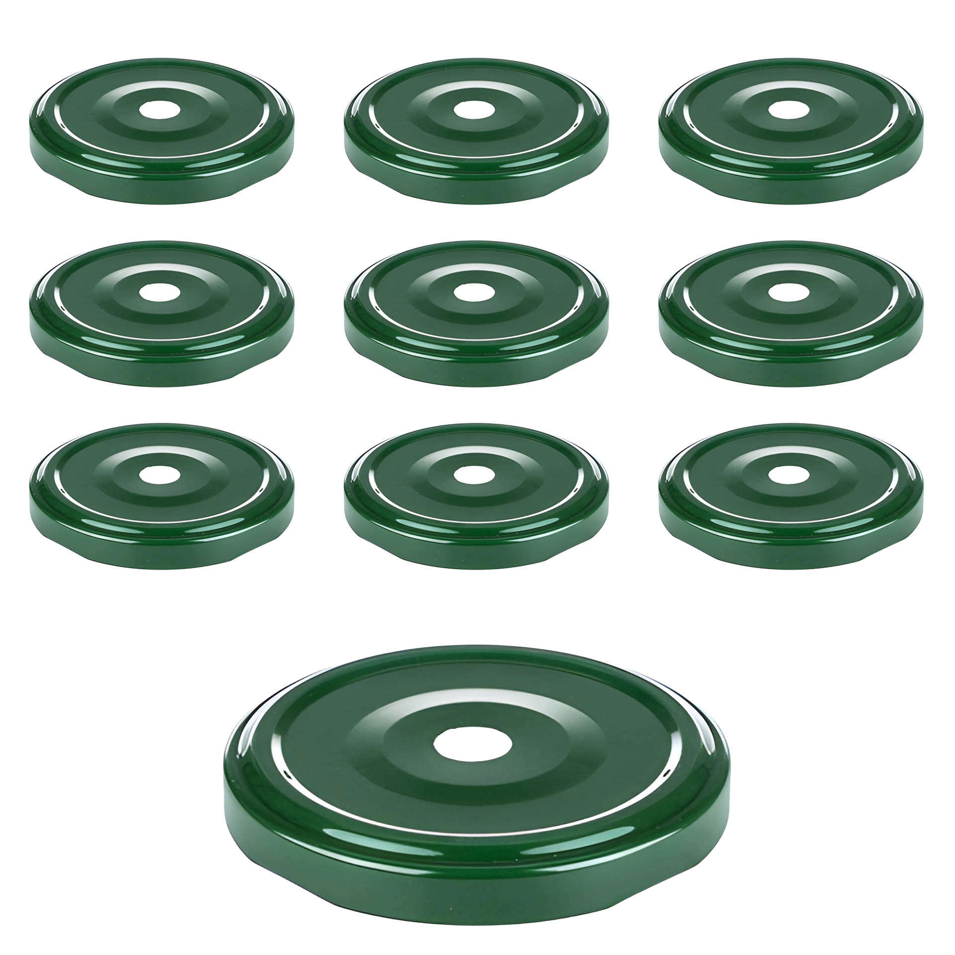 TO 63 Trinkhalmdeckel grün, Loch Ø 10 mm, 10 Stück