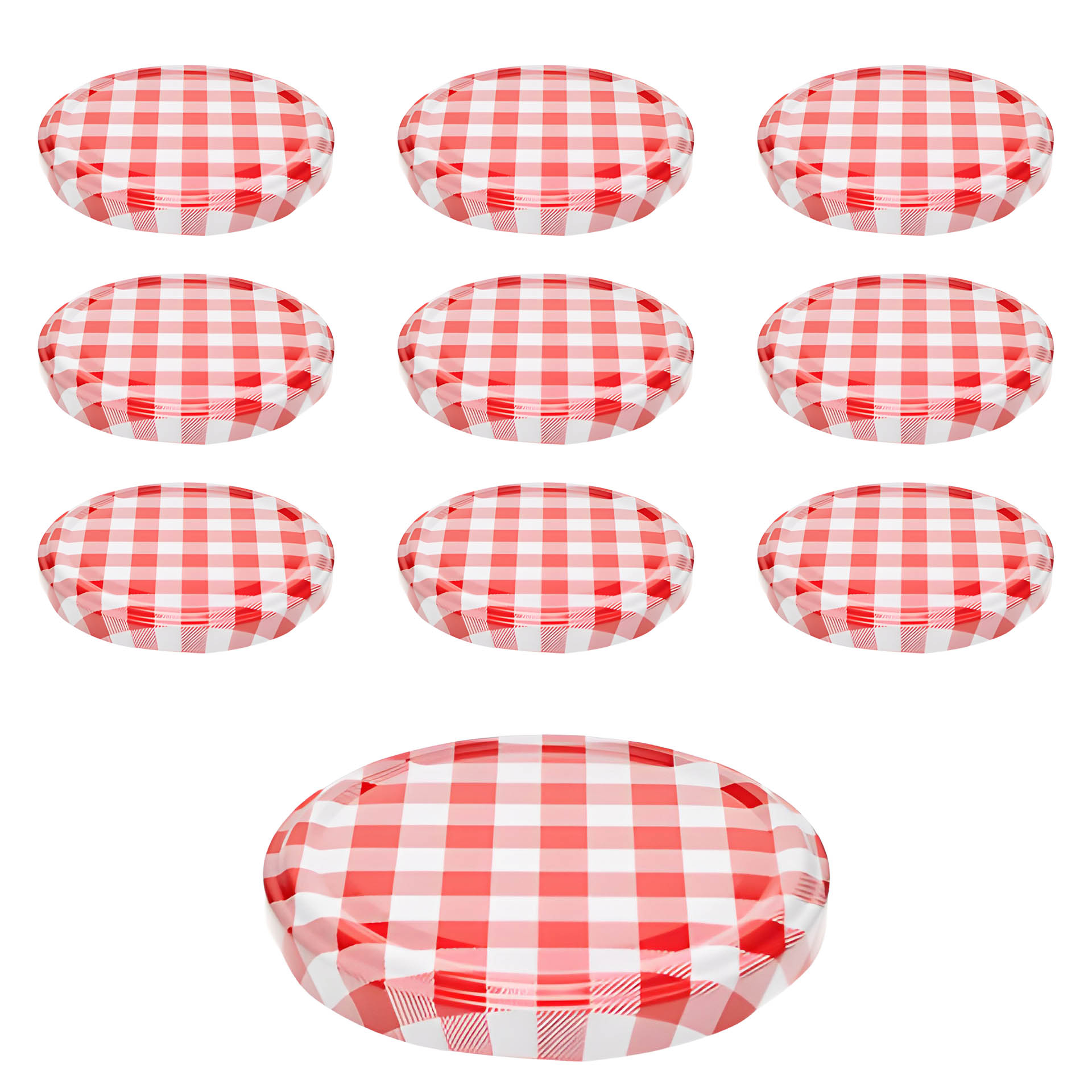 TO  66 kariert rot/weiß ster., 10 Stück