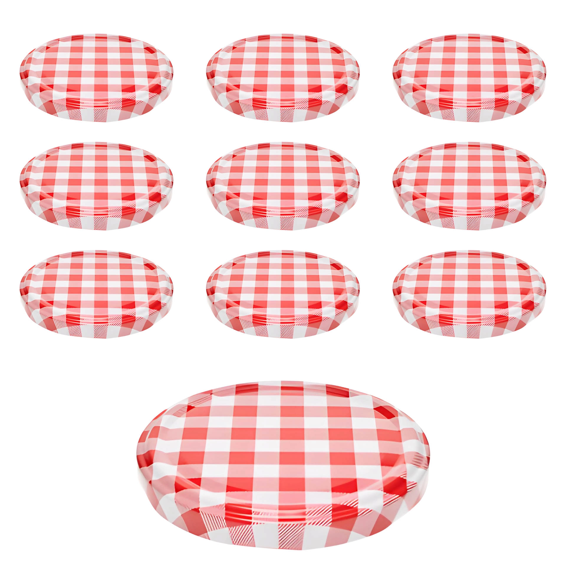 TO  66 kariert rot/weiß ster., 10 Stück