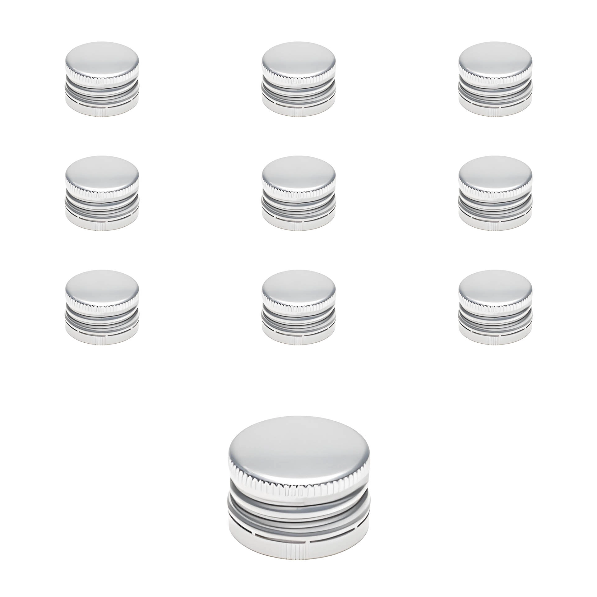 PP 28 silber Aluminium mit Originalitätsring, 10 Stück