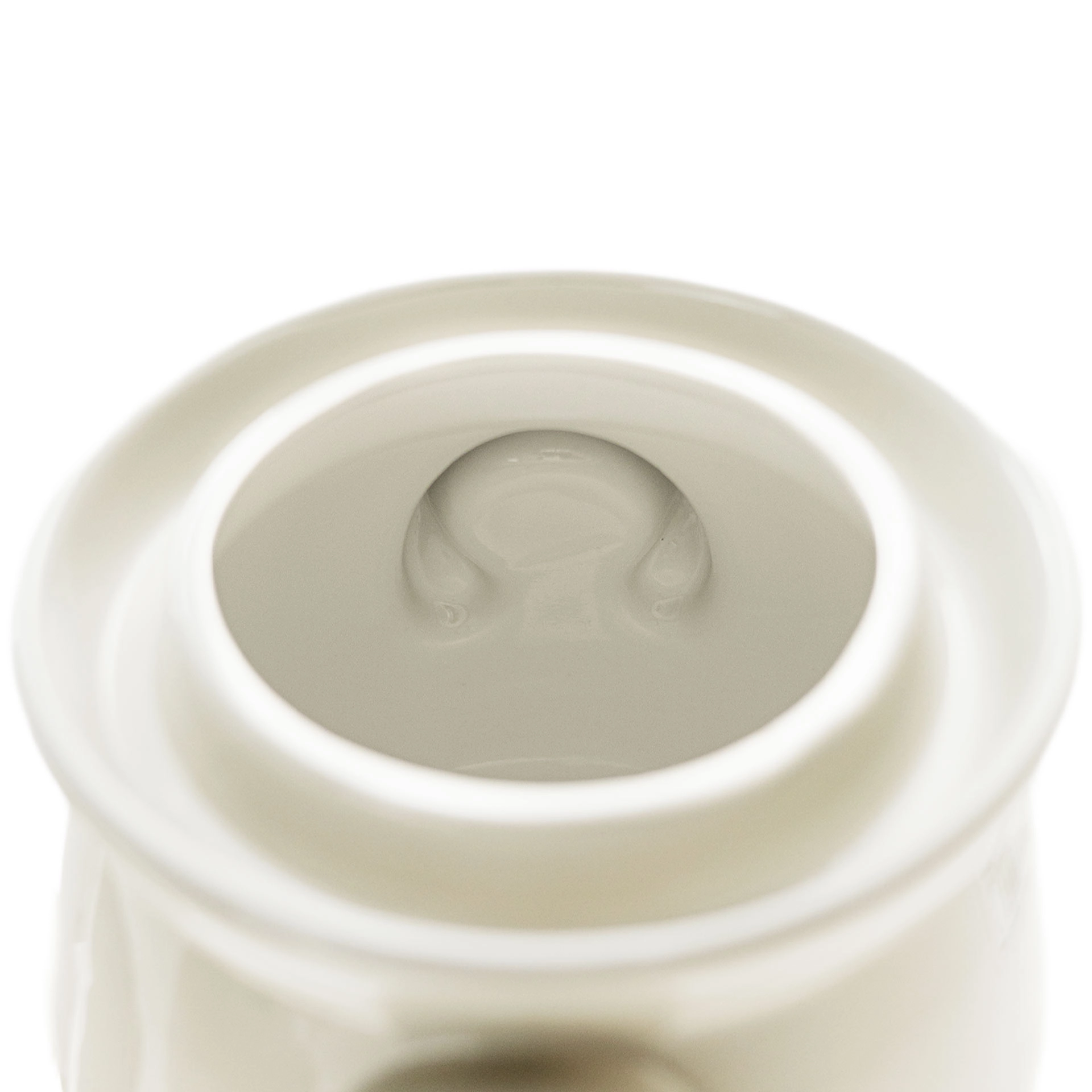 Gärtopf  3 Liter creme-weiß mit Beschwerungssteinen