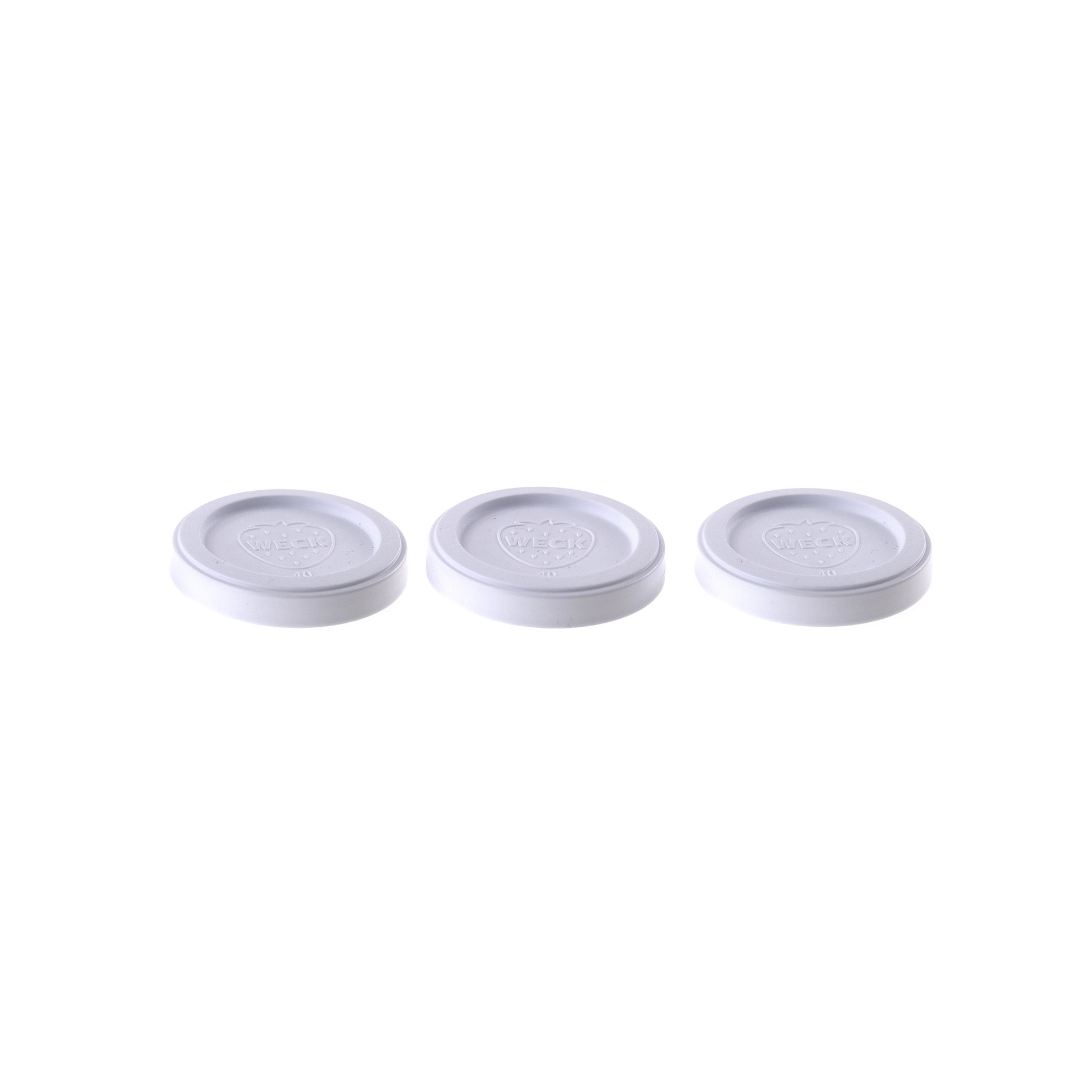 3 x WECK-Frischhaltedeckel weiß RR 40