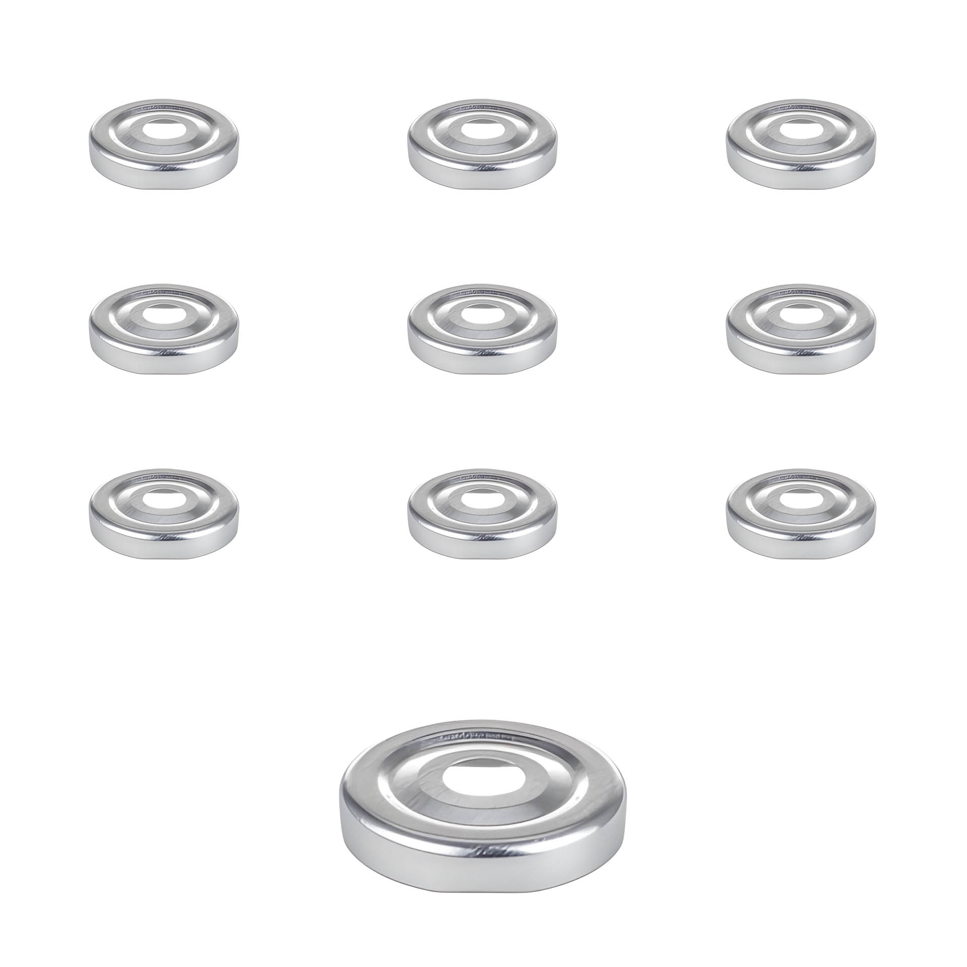 TO 43 Trinkhalmdeckel silber, Loch Ø 13 mm, 10 Stück