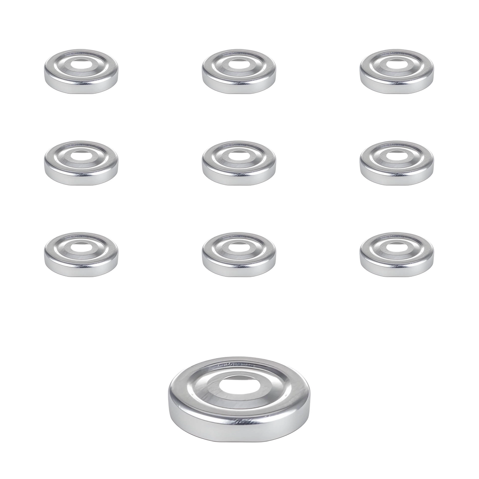 TO 43 Trinkhalmdeckel silber, Loch Ø 13 mm, 10 Stück
