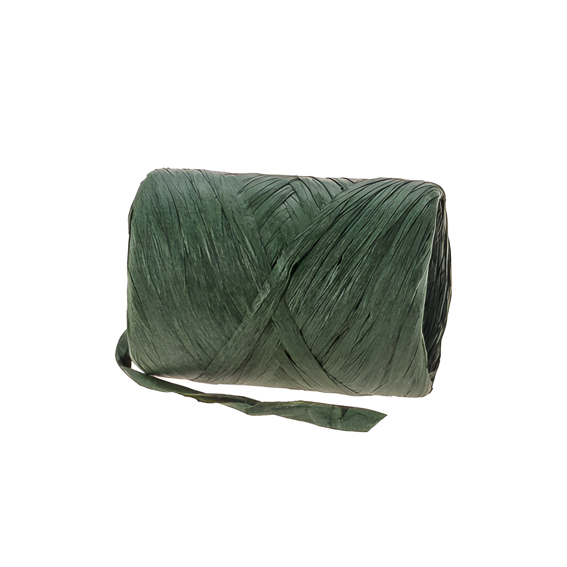 Raffia Papierband 20 m, 8 mm dunkelgrün
